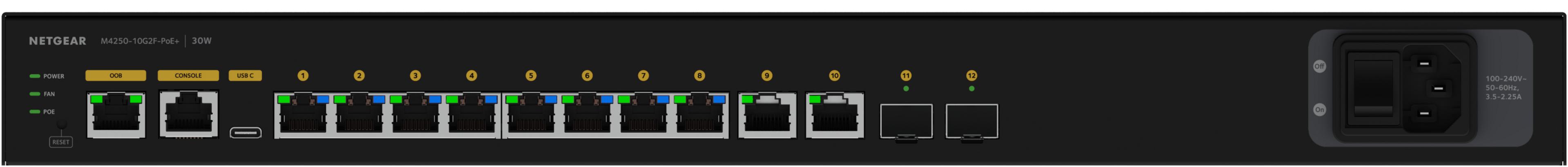 Switch NETGEAR M4250-10G2F-PoE+ AV Line