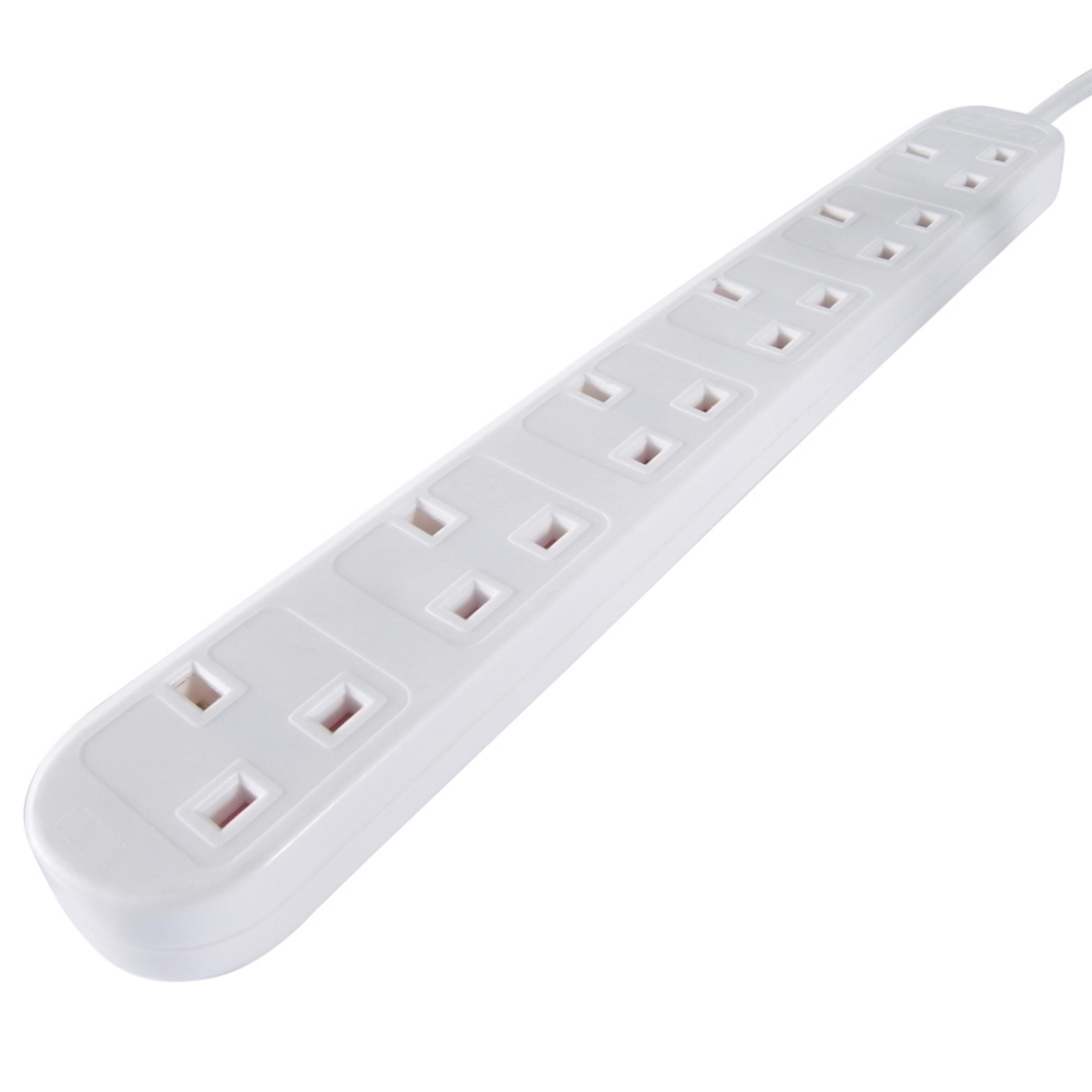 6-socket Power Strip 5.0m White