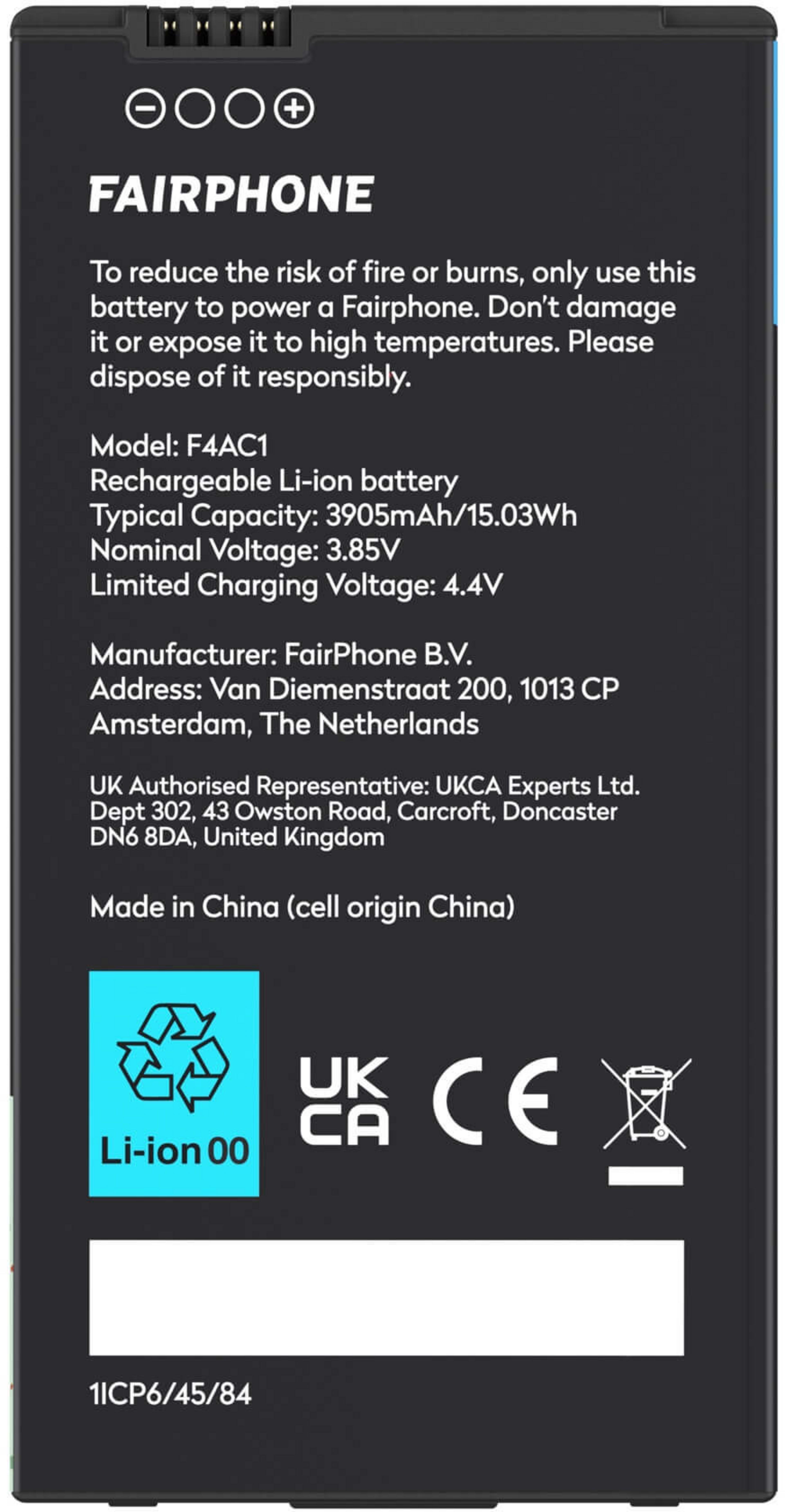 Fairphone 4 3.905 mAh Akku