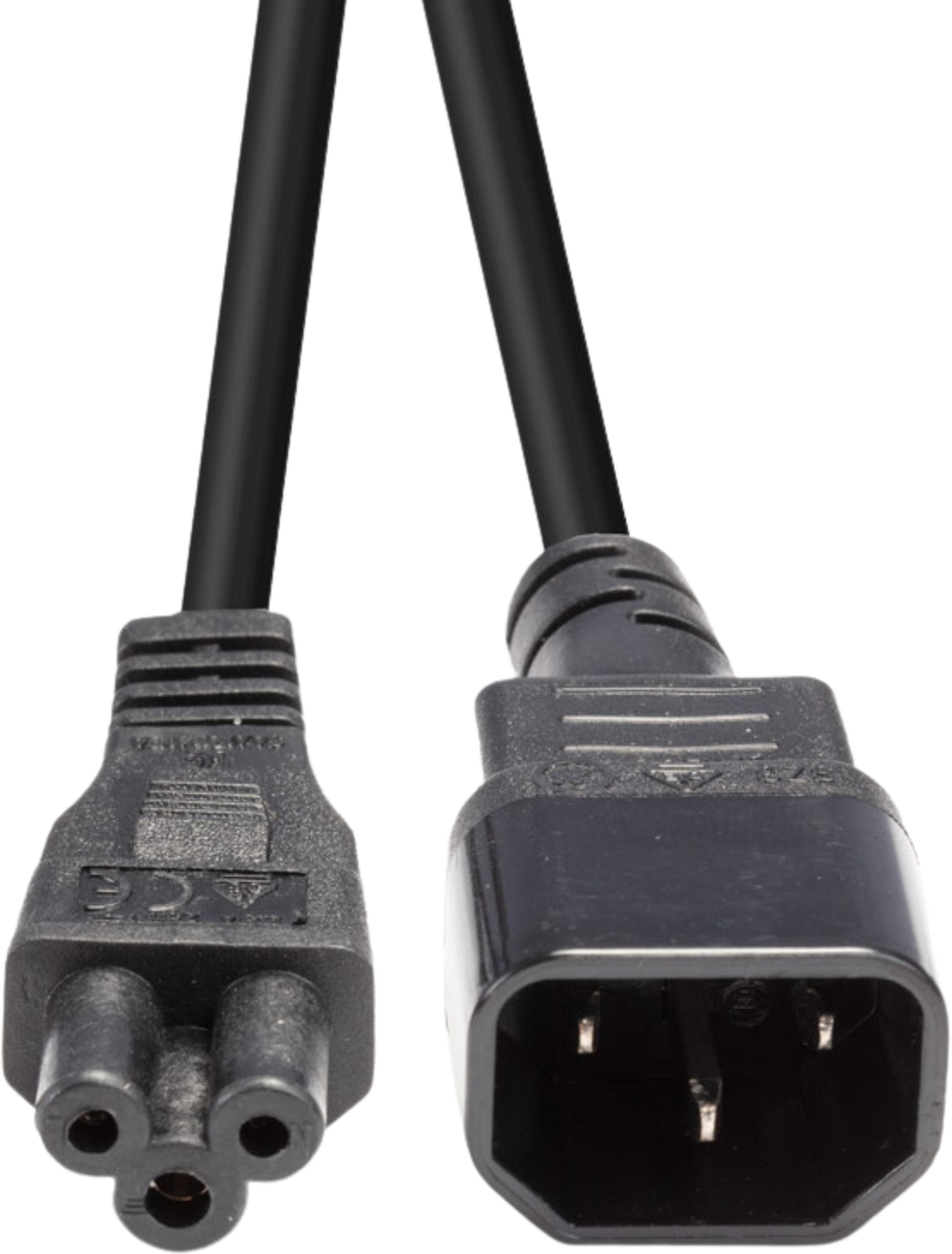 Power Cable IEC C14 - IEC C5 2m Black
