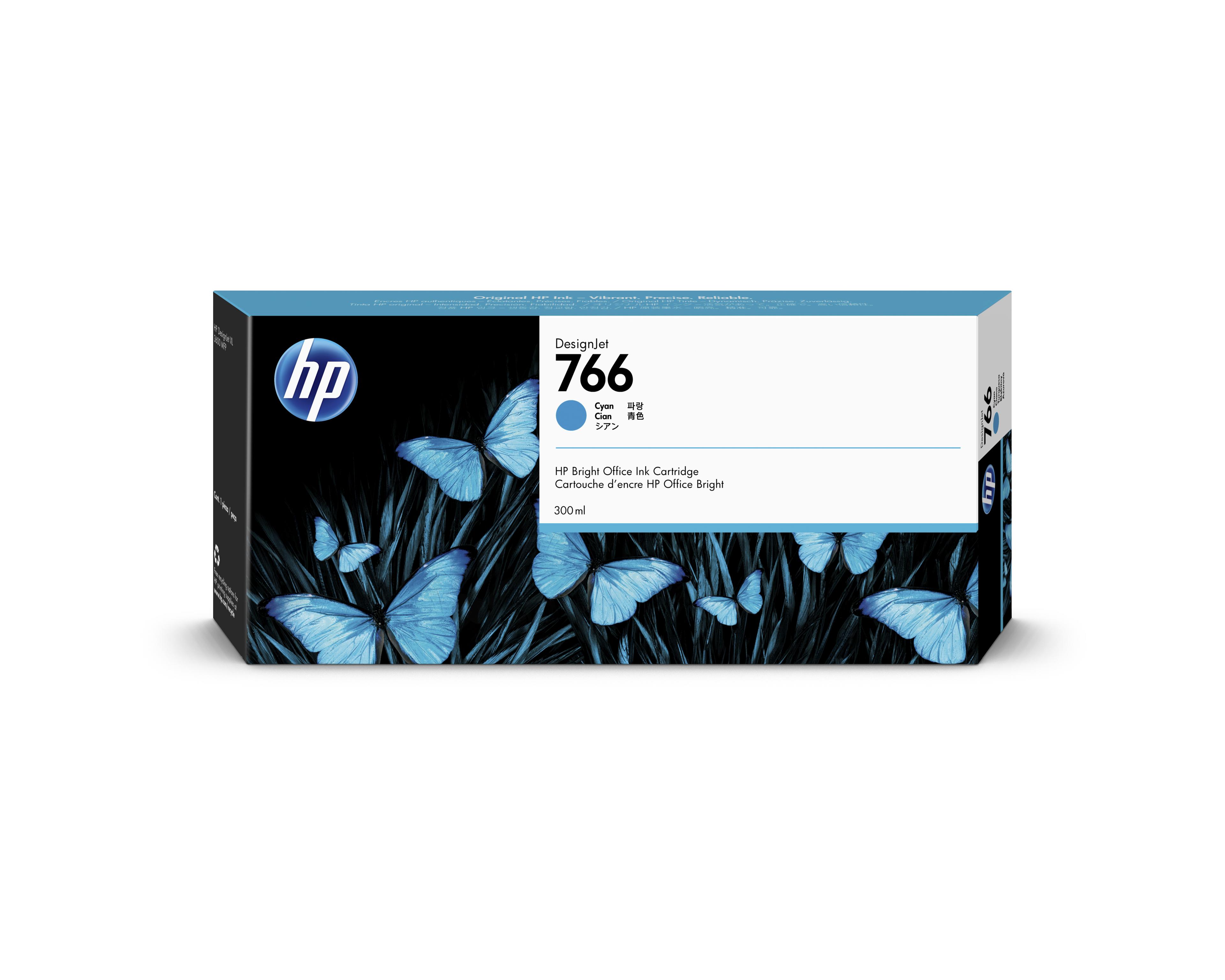 HP 766 Ink 300ml Cyan
