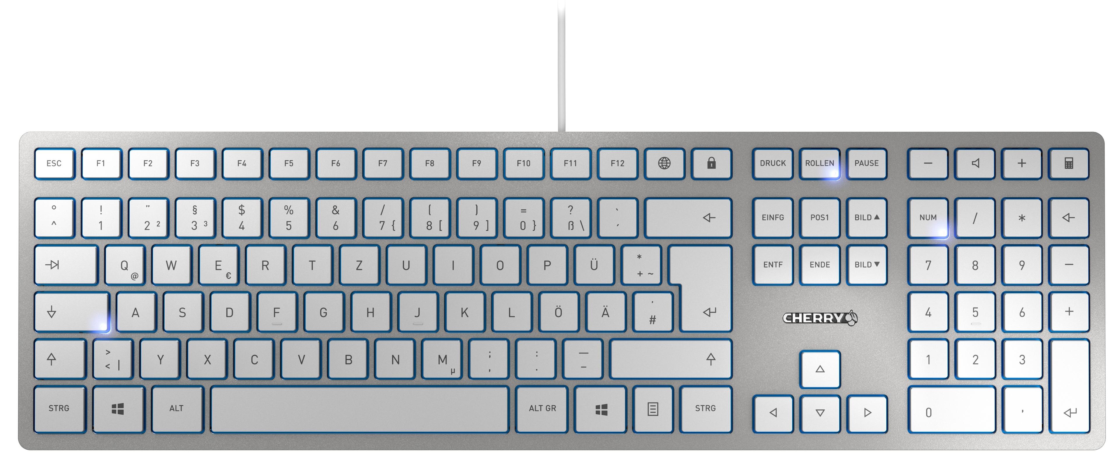 CHERRY KC 6000 SLIM Tastatur silber