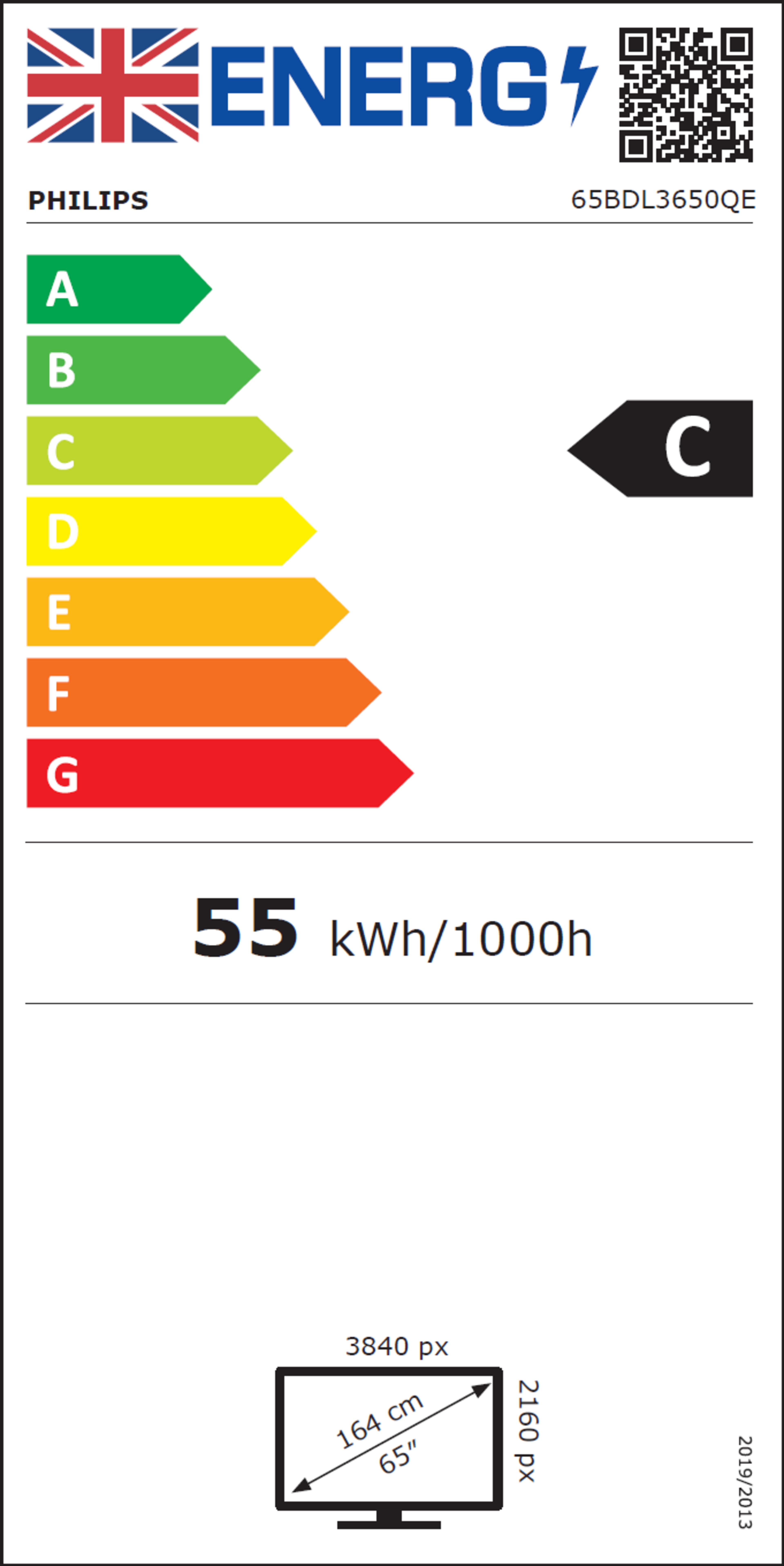 Philips 65BDL3650QE Display