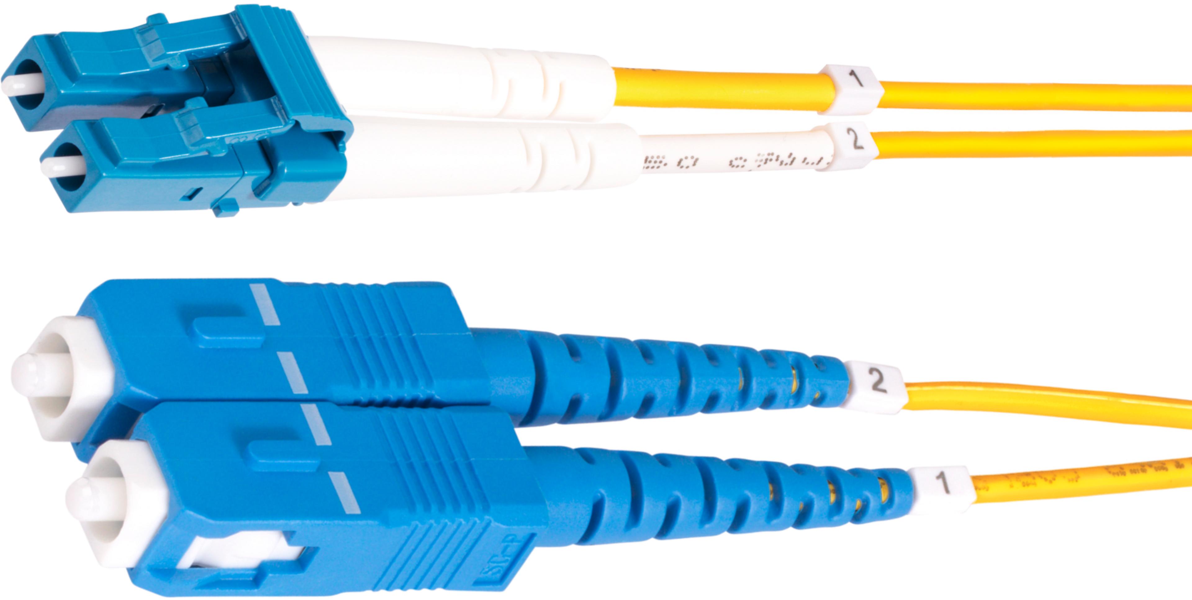 LWL Duplex Patchkabel LC-SC 2 m 9/125 µ