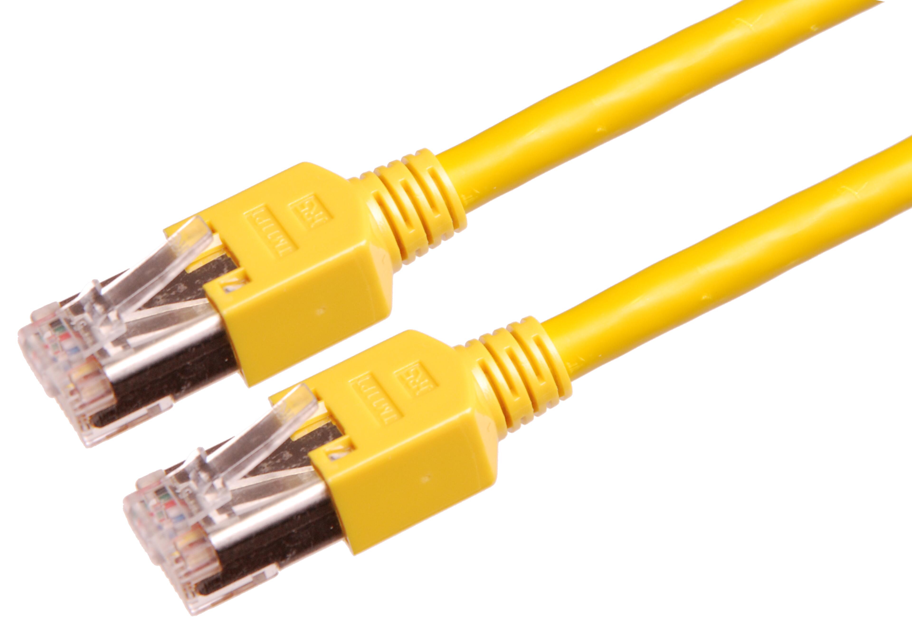 Patchkabel RJ45 S/FTP Cat5e 20 m gelb