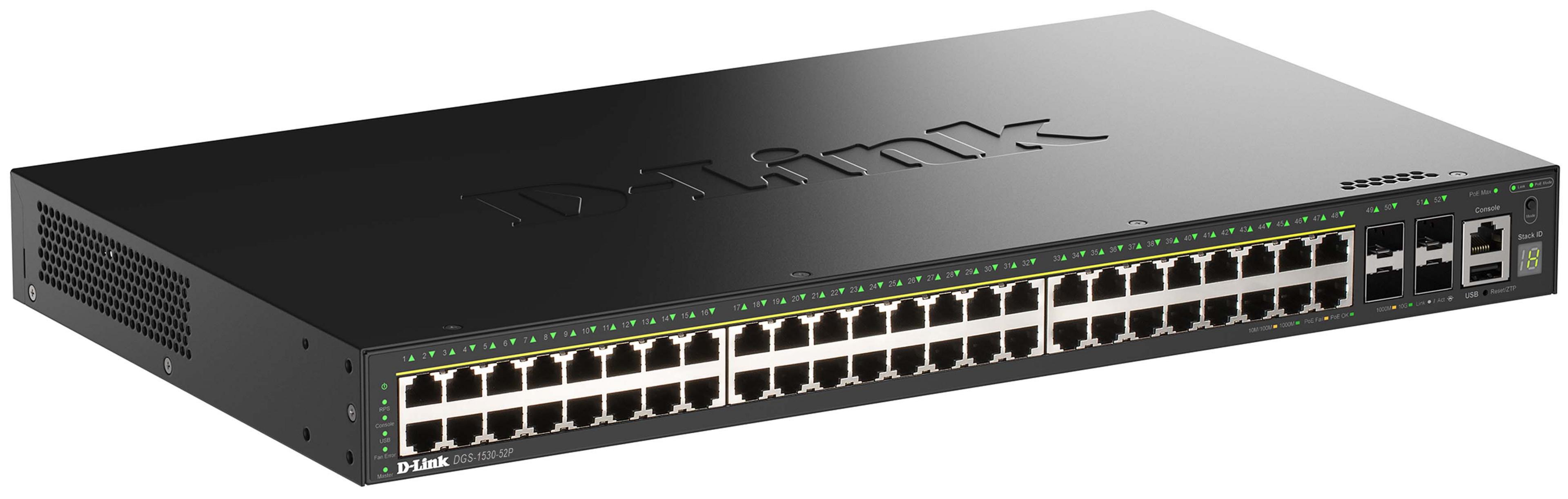 D-Link DGS-1530-52P/E 52-port PoE Switch