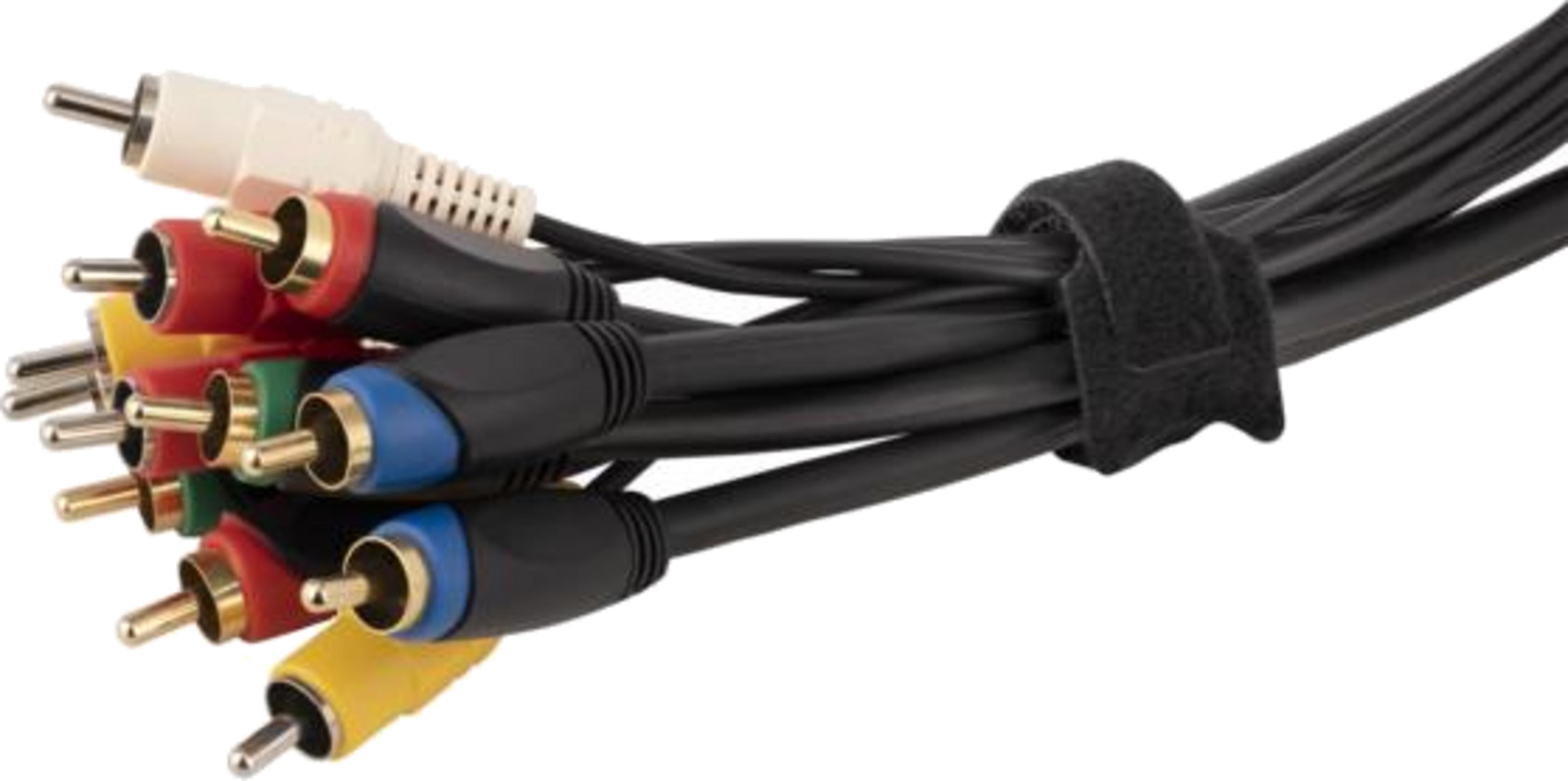 Hook-and-Loop Cable Ties 150mm Black 50x