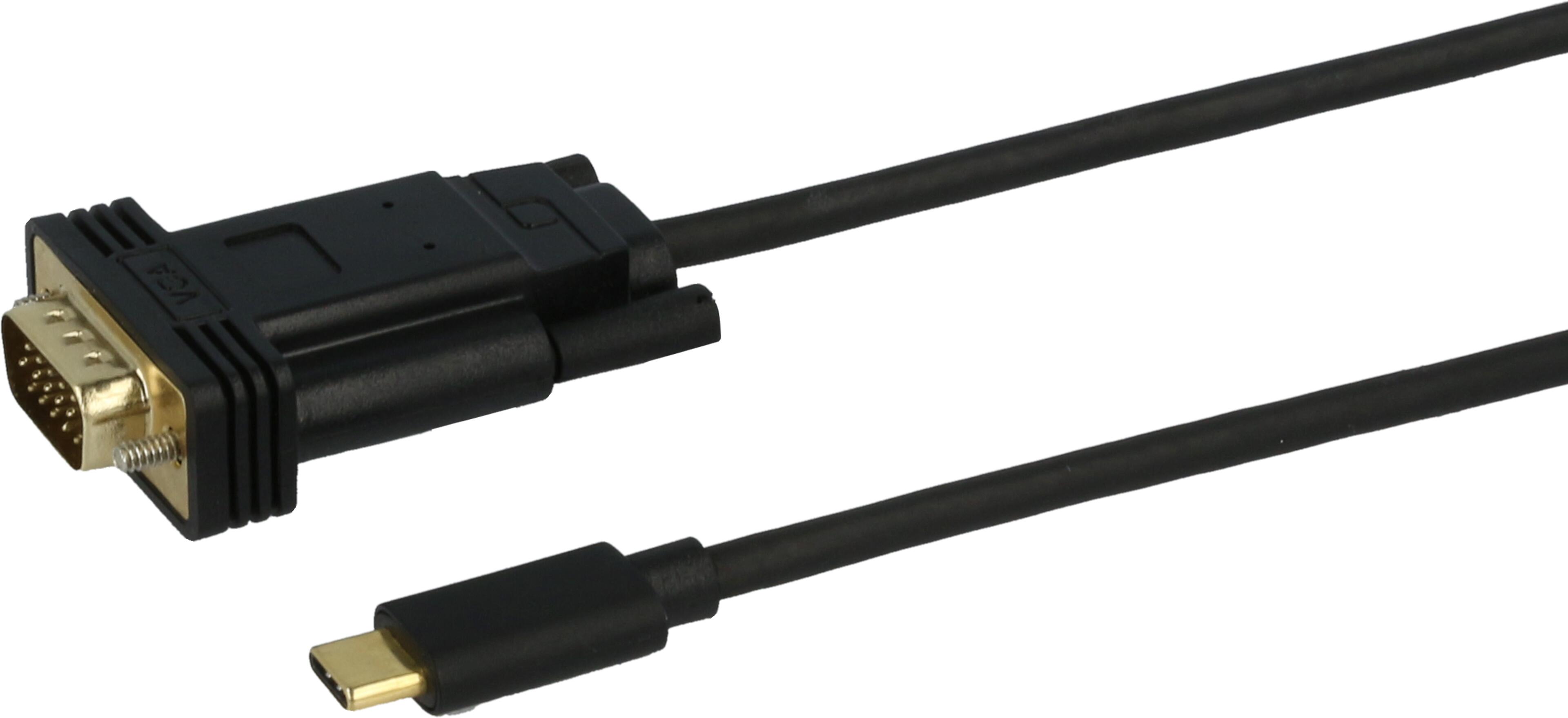 Kabel USB Typ C St - HD15 (VGA) St 2 m