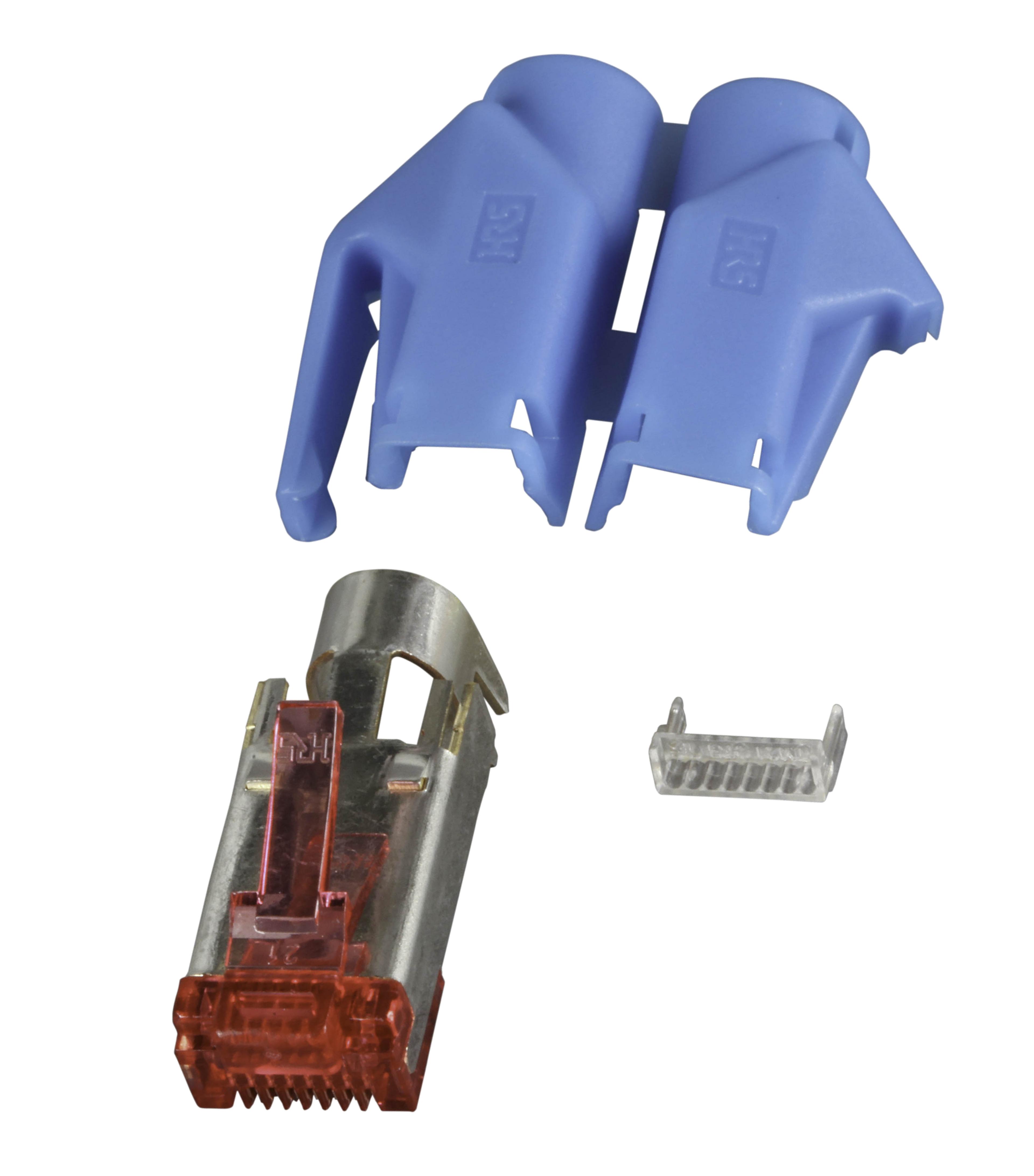 Stecker Hirose RJ45 Cat6 STP blau 10St