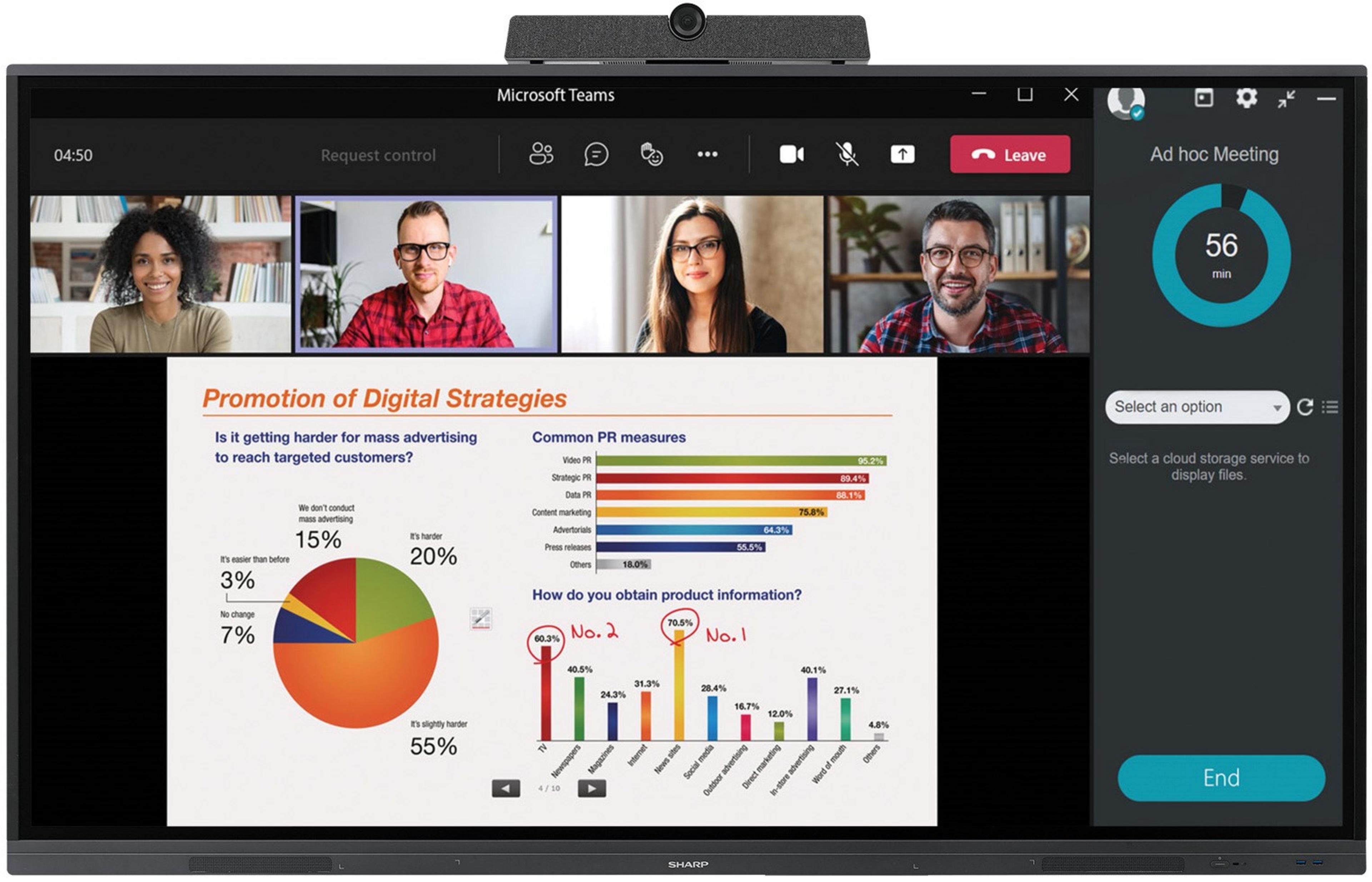 Sharp PN-L752B Touch Display