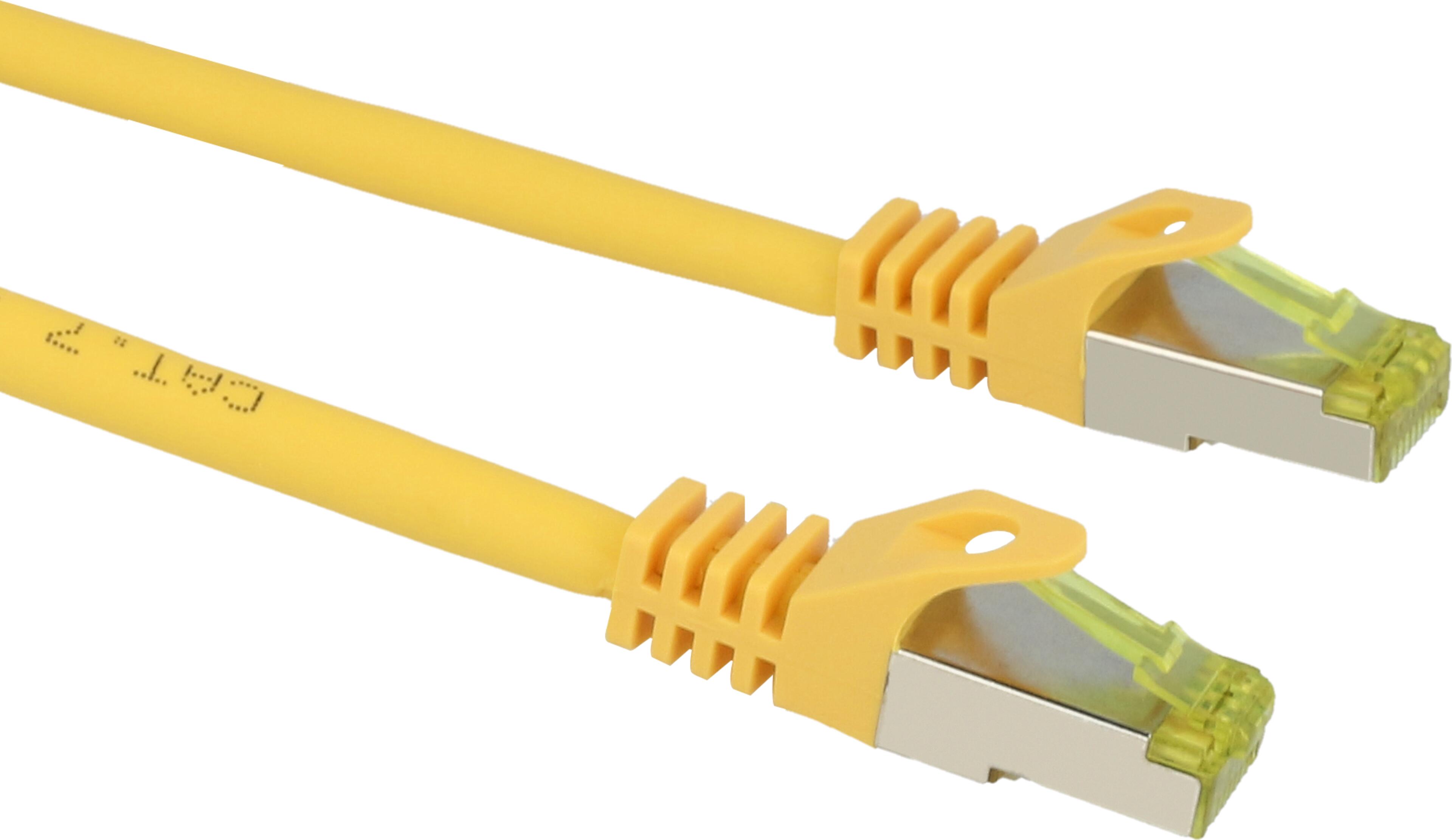 Patch Cable RJ45 S/FTP Cat6a 0.25m Yel