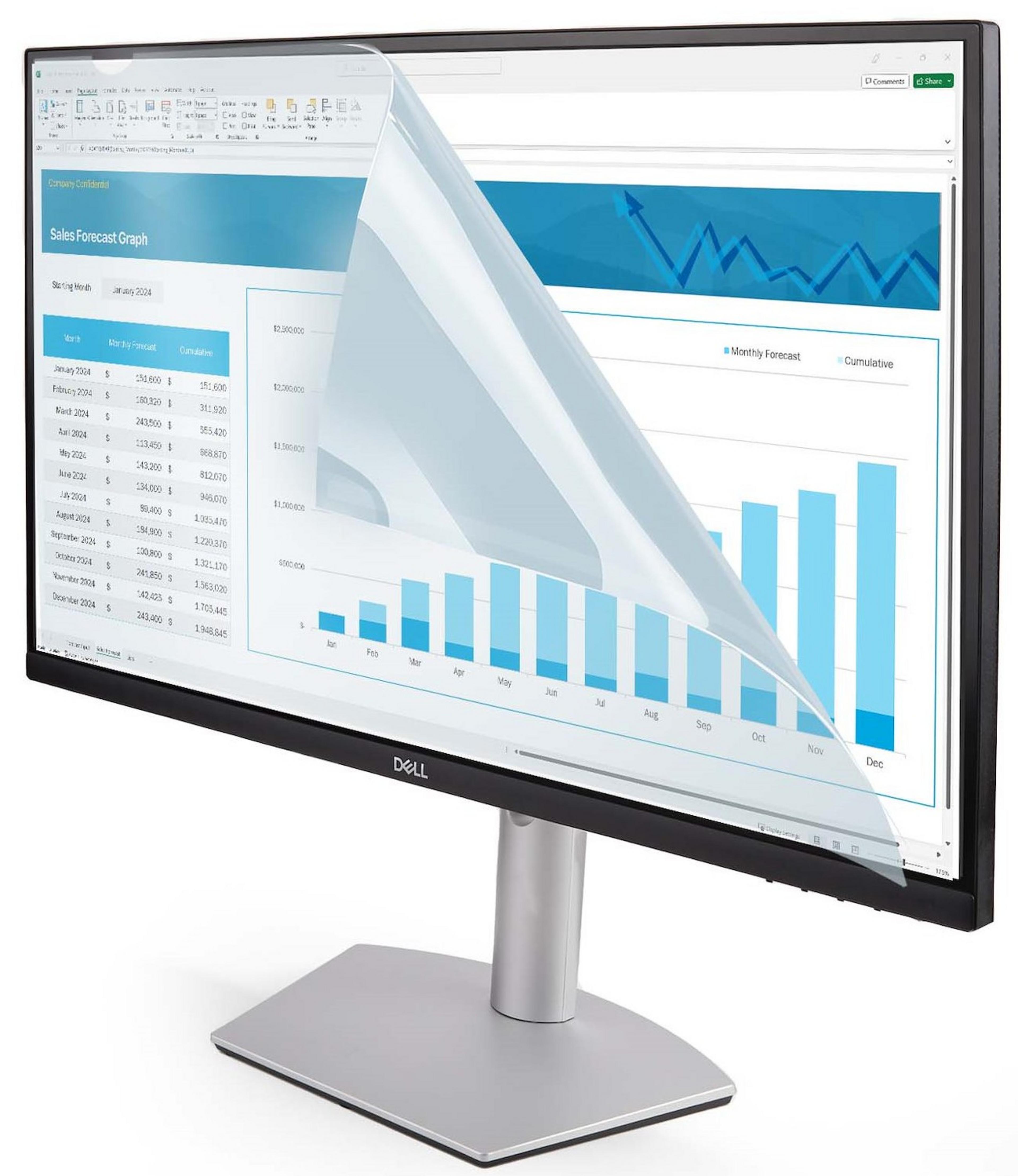 Pellicola protezione filtro luce blu 24"