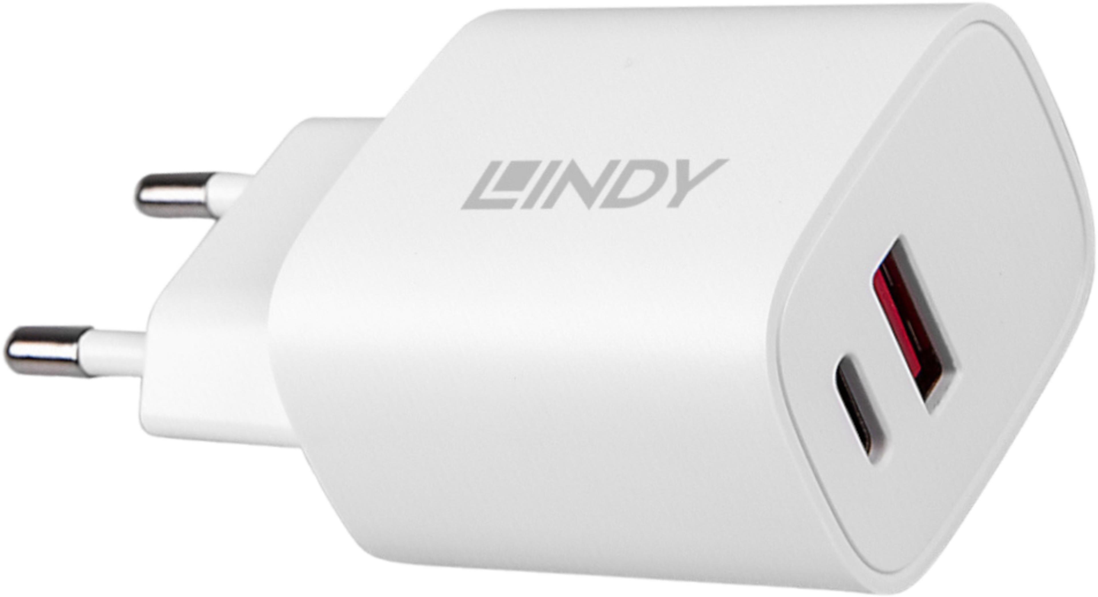 LINDY 20 W USB-C/USB-A Ladeadapter