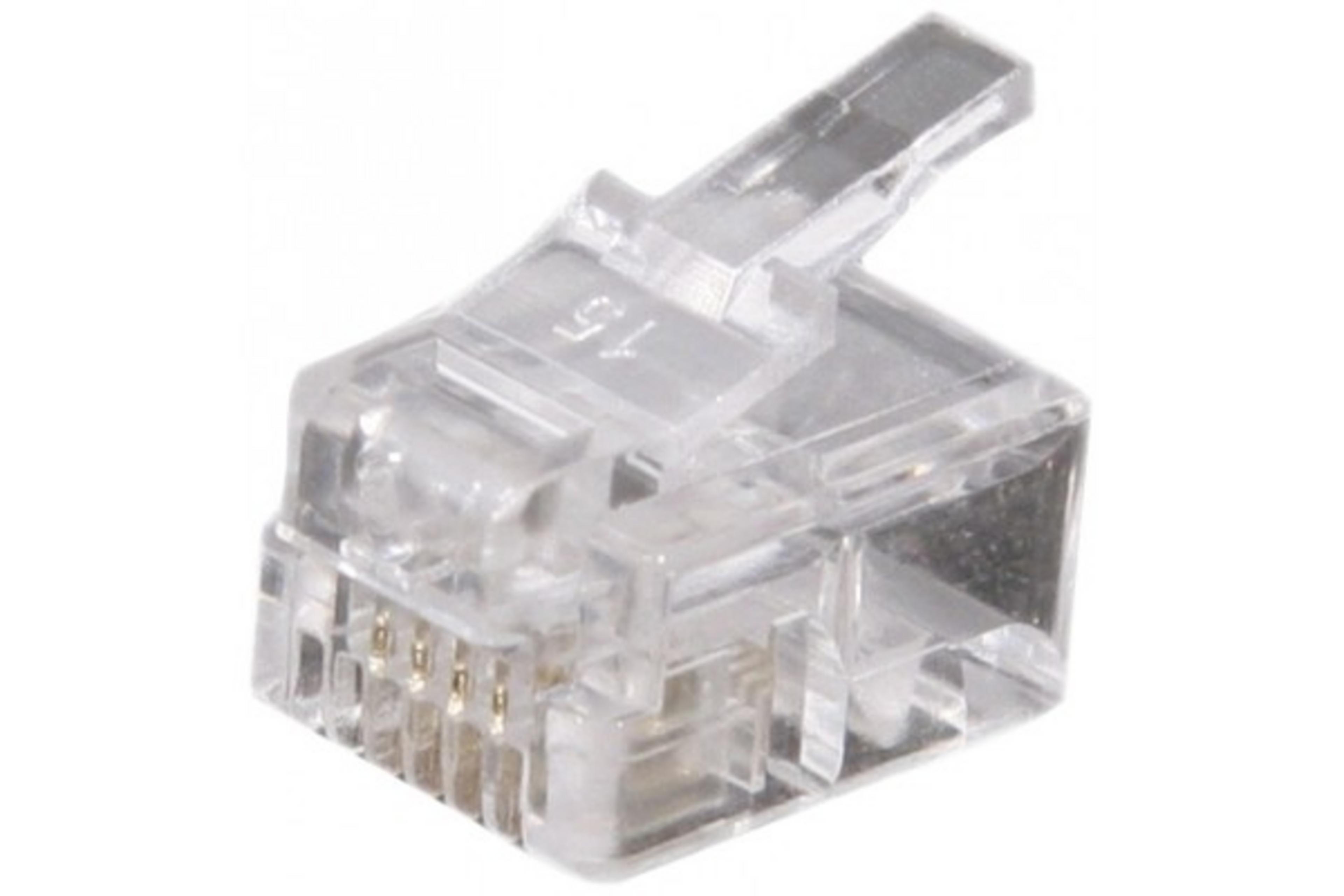 Modularstecker 6P4C RJ11 UTP 50st