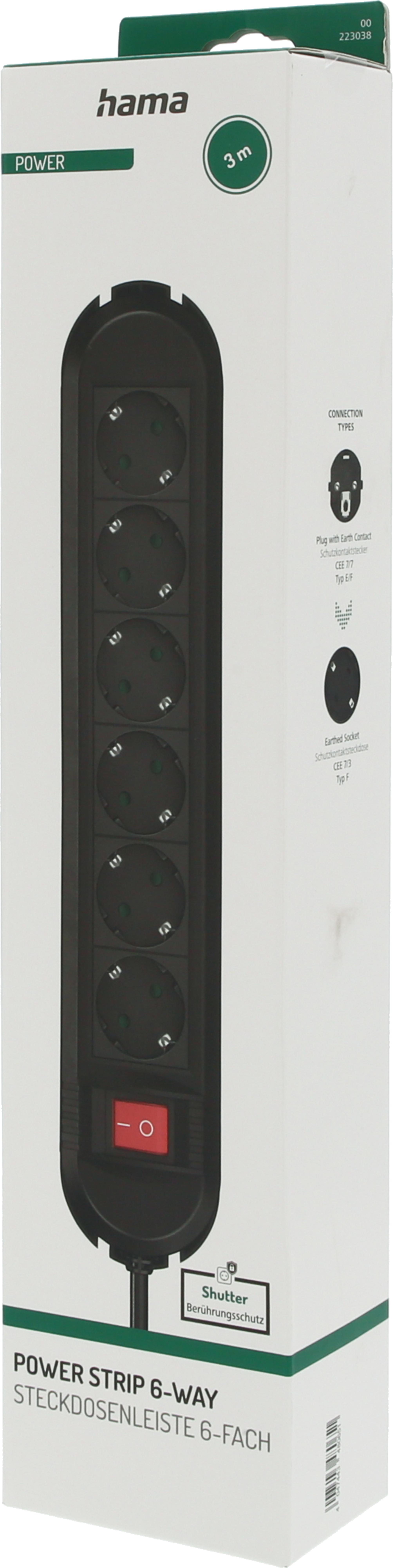 Power Strip 6-way 3m w/ Switch