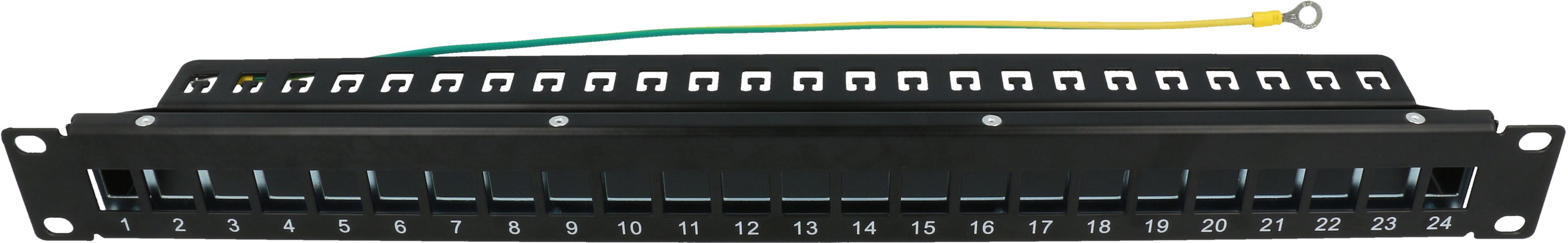 Patchpanel RJ45 24-fach unbestückt