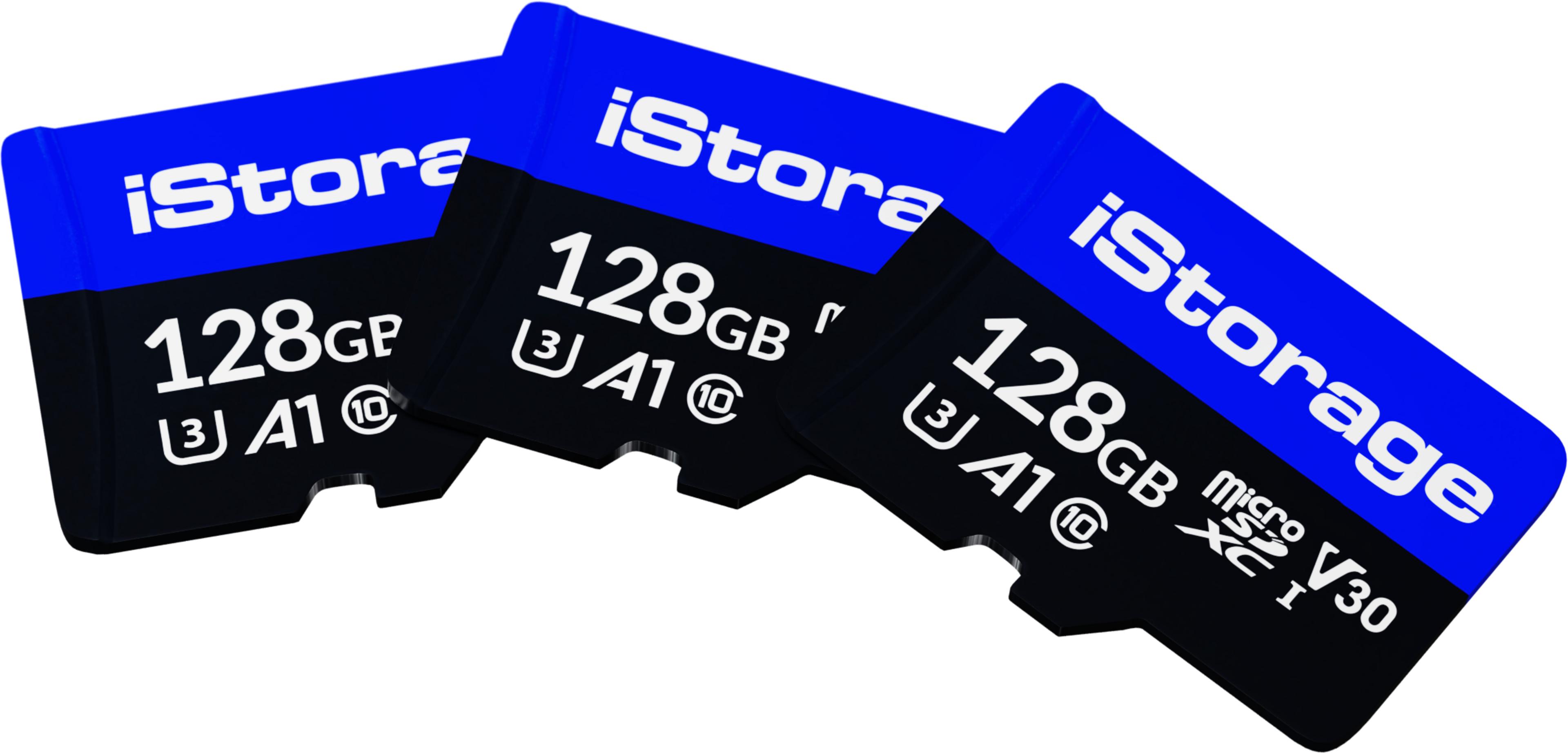 iStorage microSDXC Card 128GB 3-pack