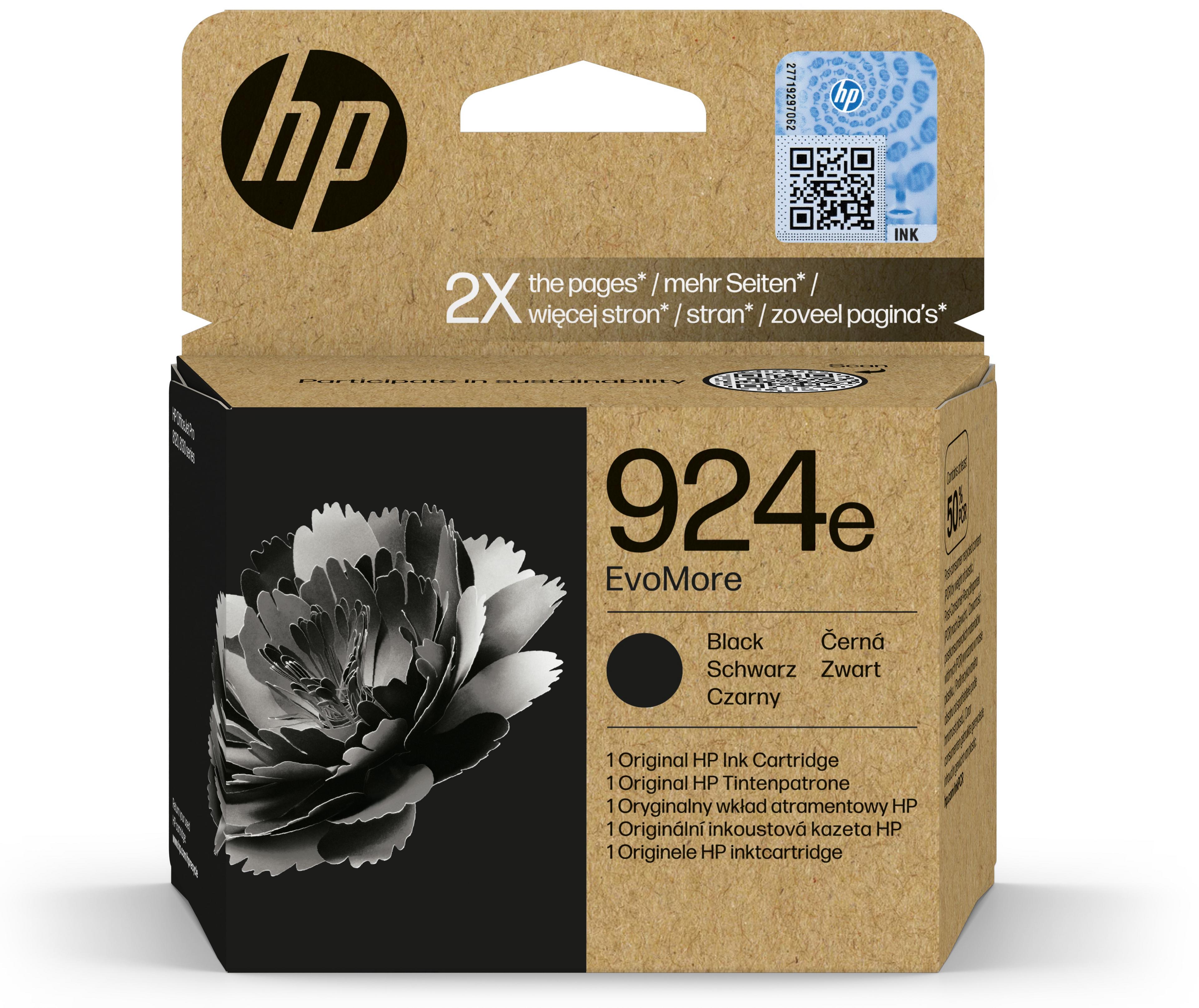 HP 924e EvoMore Tinte schwarz