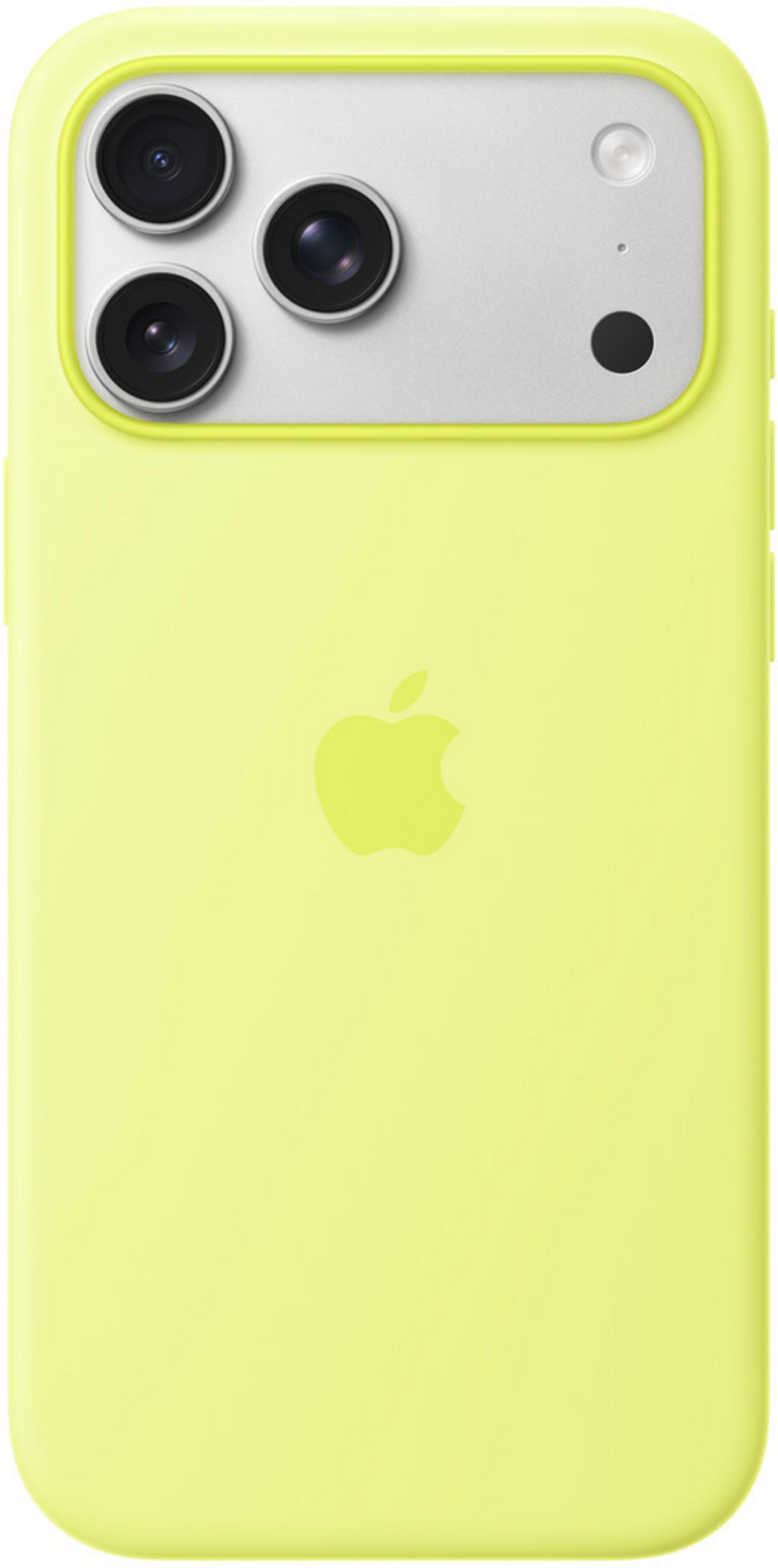Coque silic Apple iPh17ProMax jaune fluo