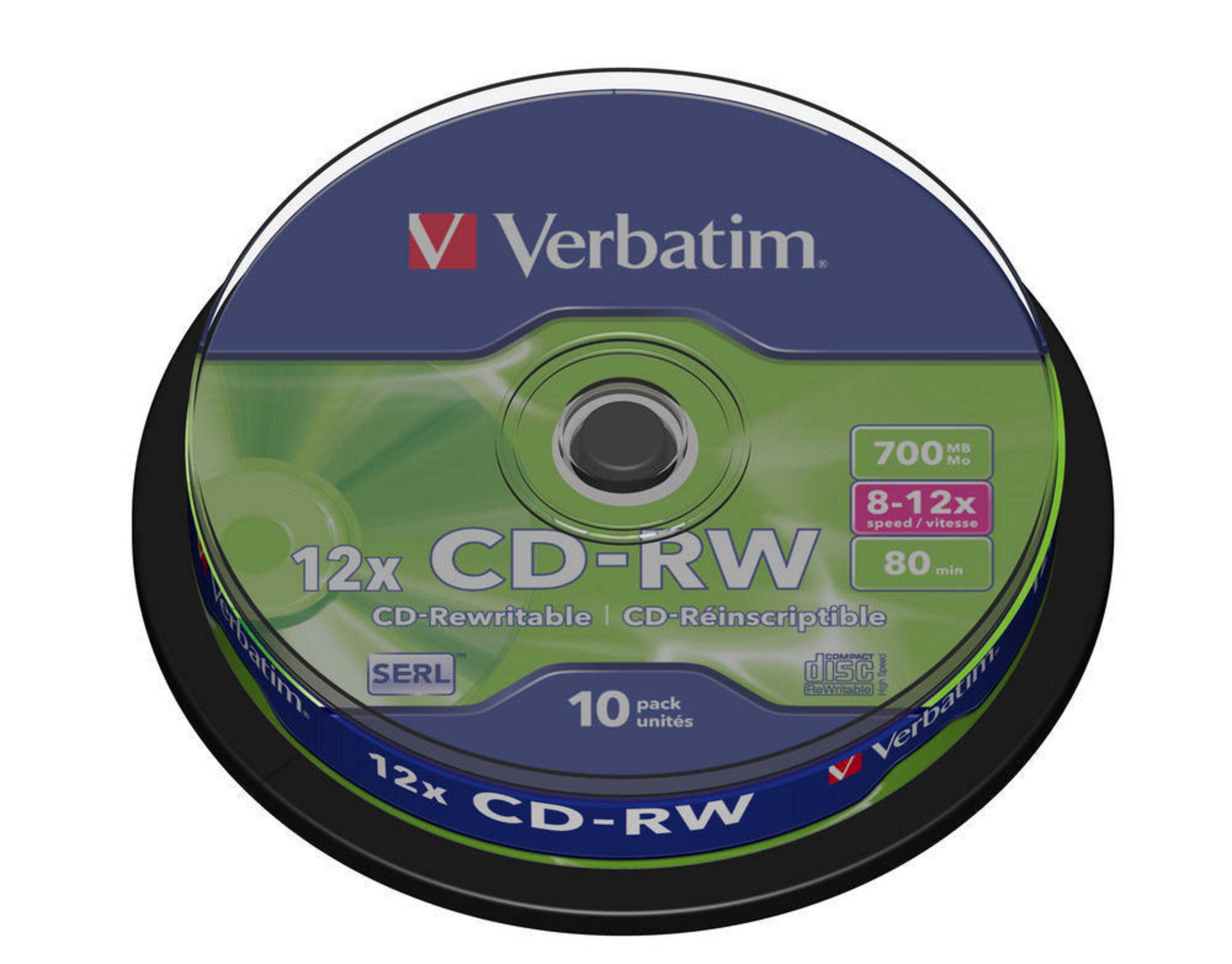Verbatim CD-RW 700MB 12x SP 10-pack