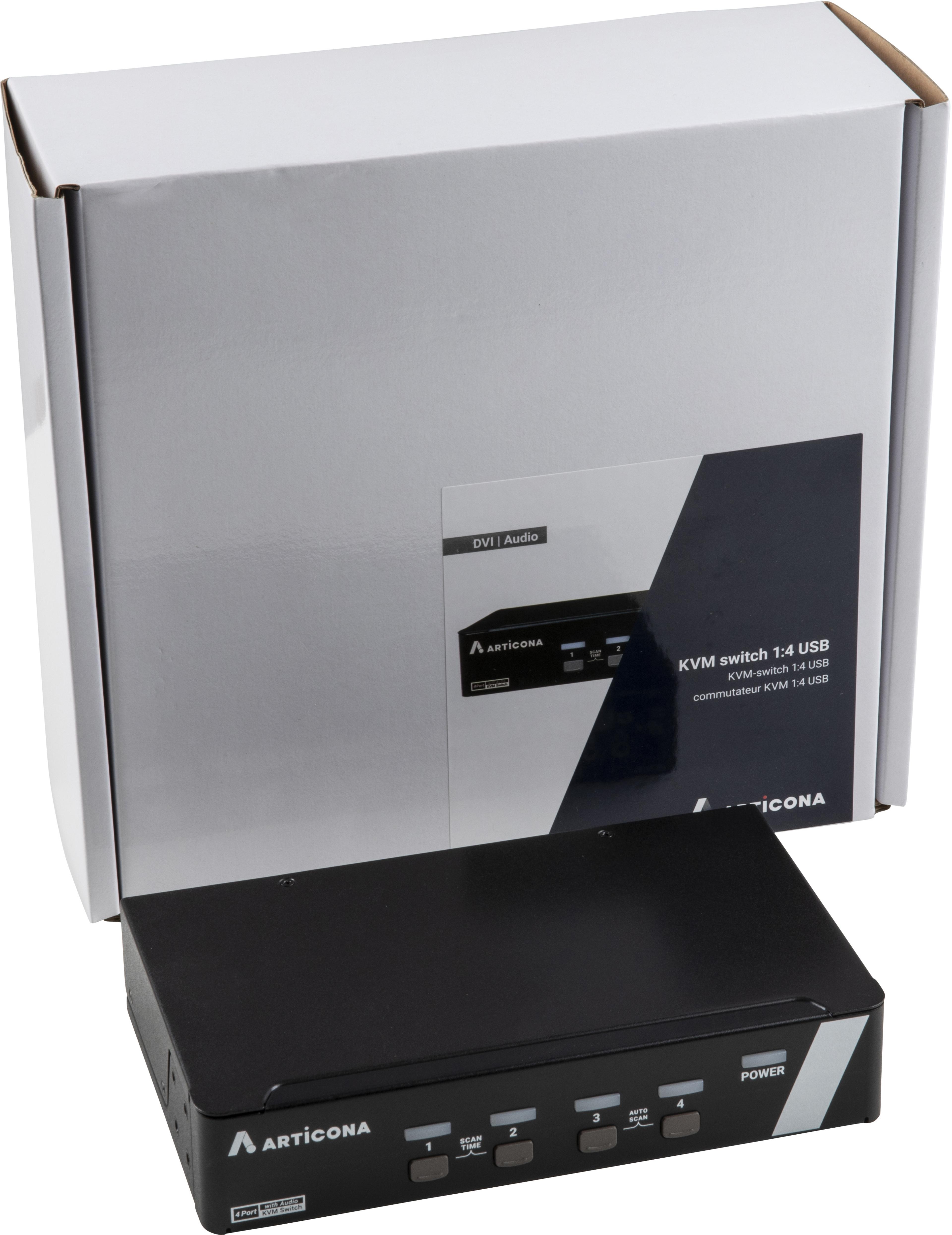 ARTICONA DVI-D 4-Port KVM-Switch
