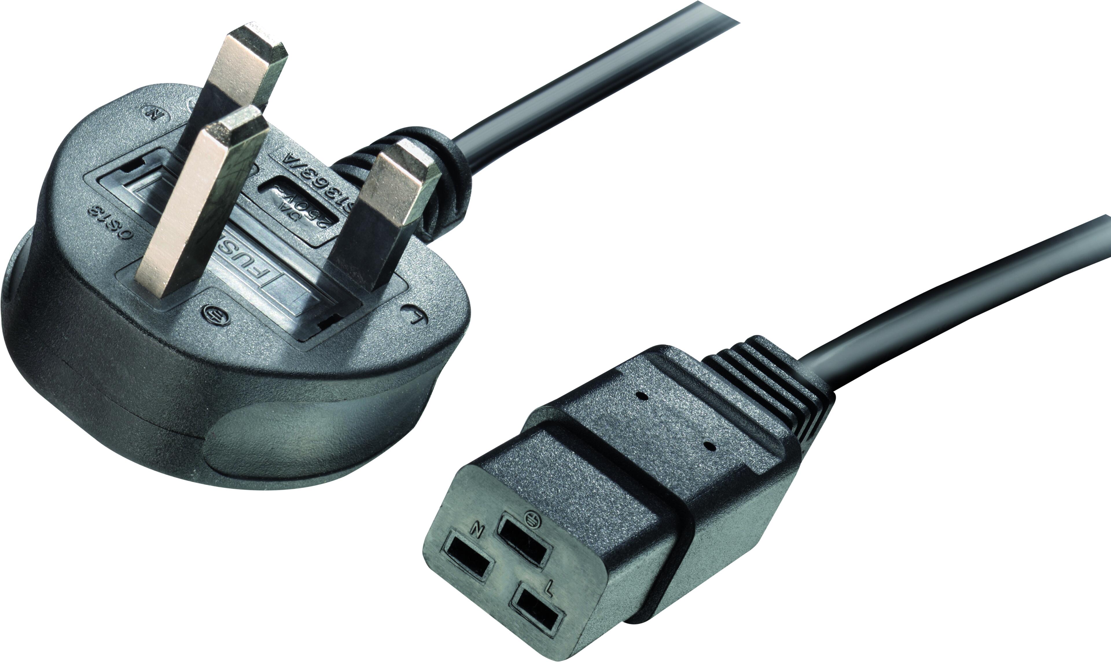 Power Cable Local/m - C19 2m Black