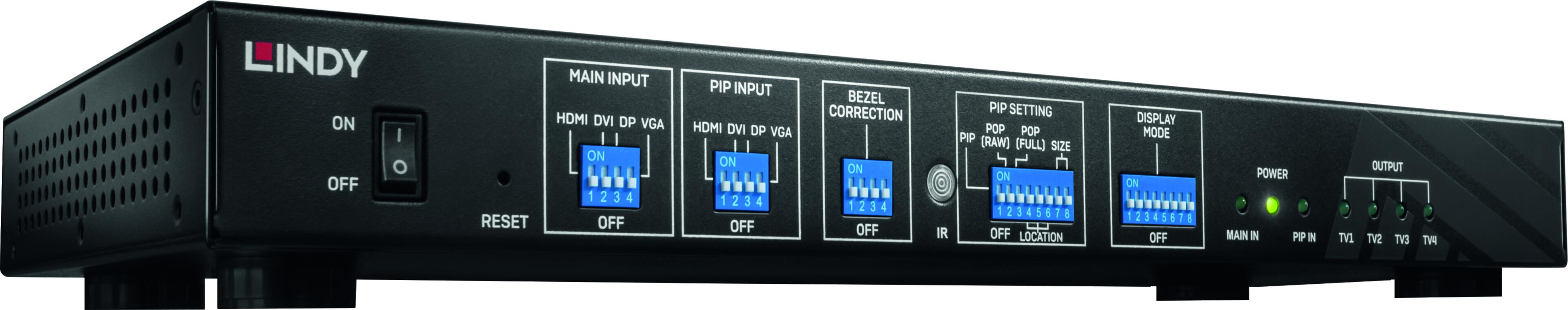 LINDY HDMI/DP/DV-I - 4xHDMI Splitter 1:4