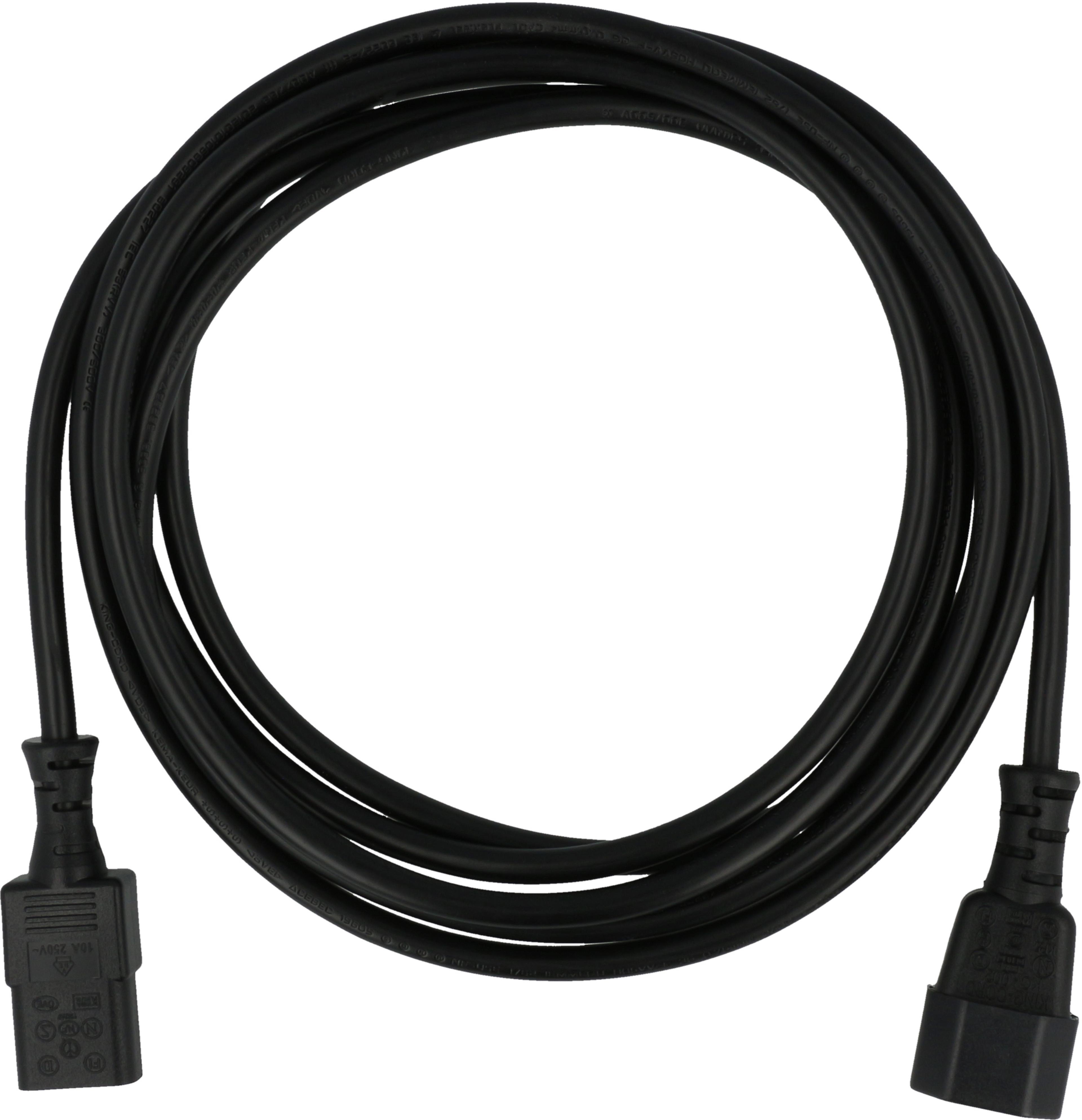 Power Cable C13 - C14 3m Black