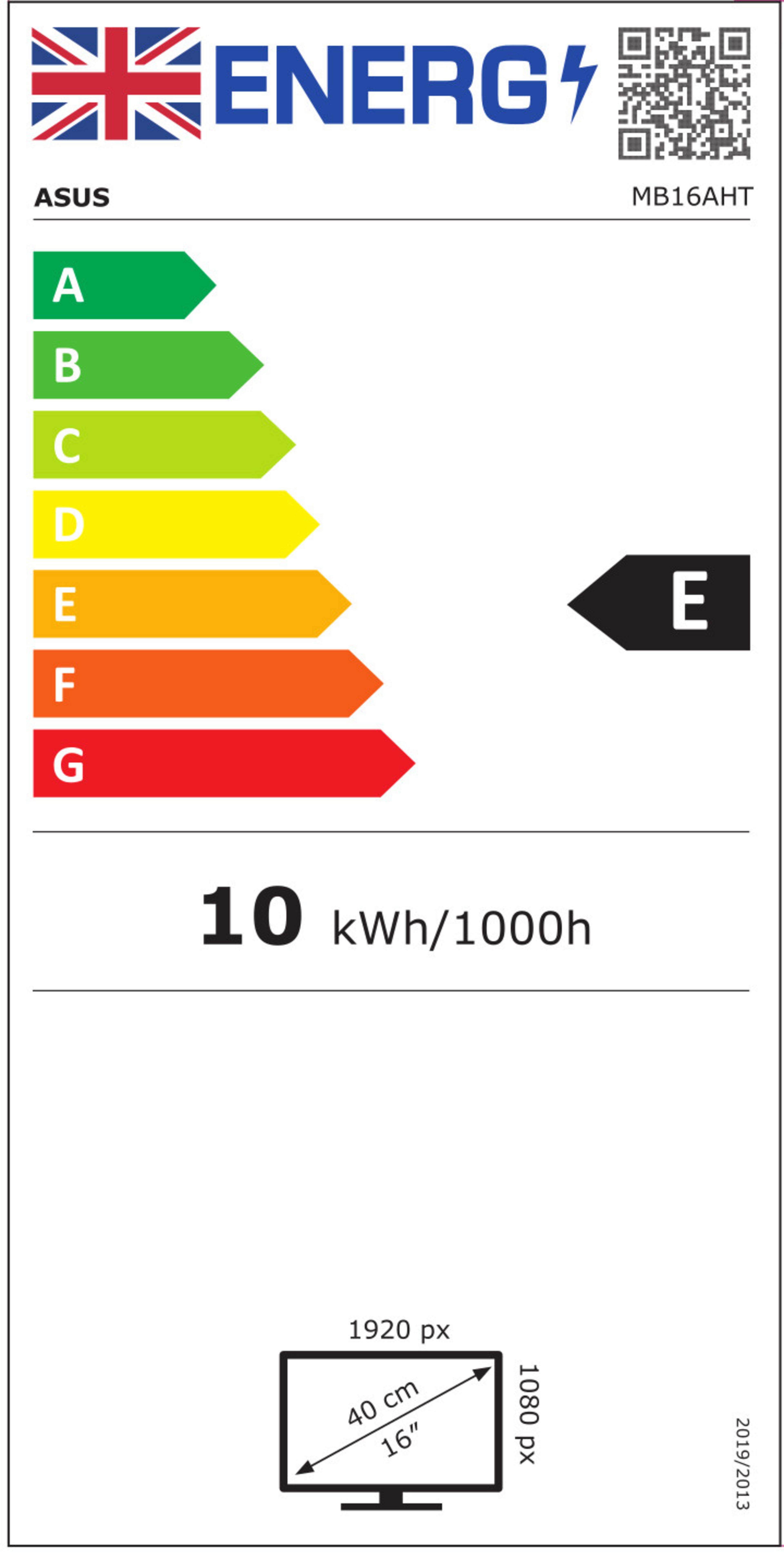 ASUS ZenScreen MB16AHT Portable Monitor