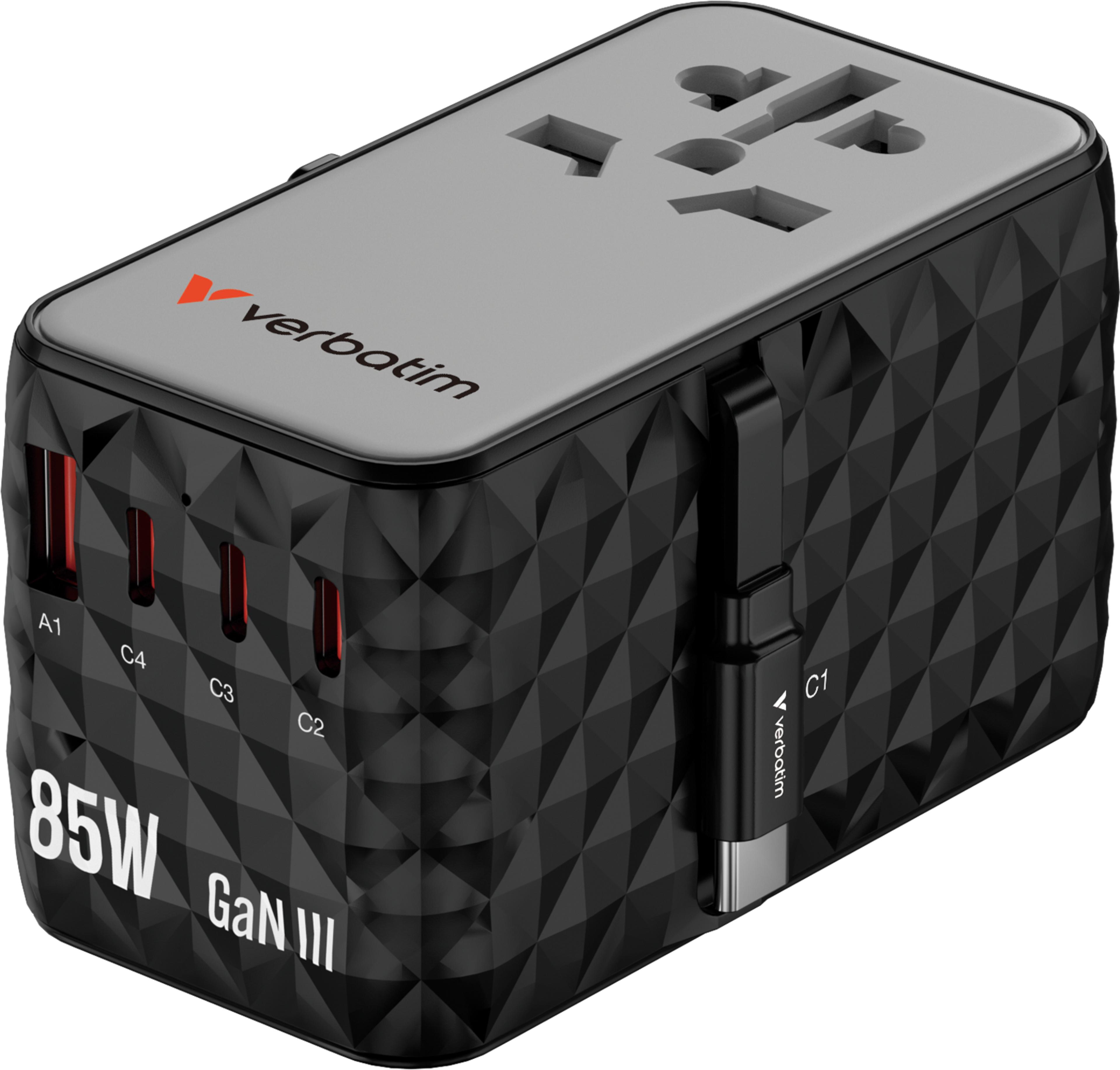 Verbatim World+5x USB GaN Travel Adapter
