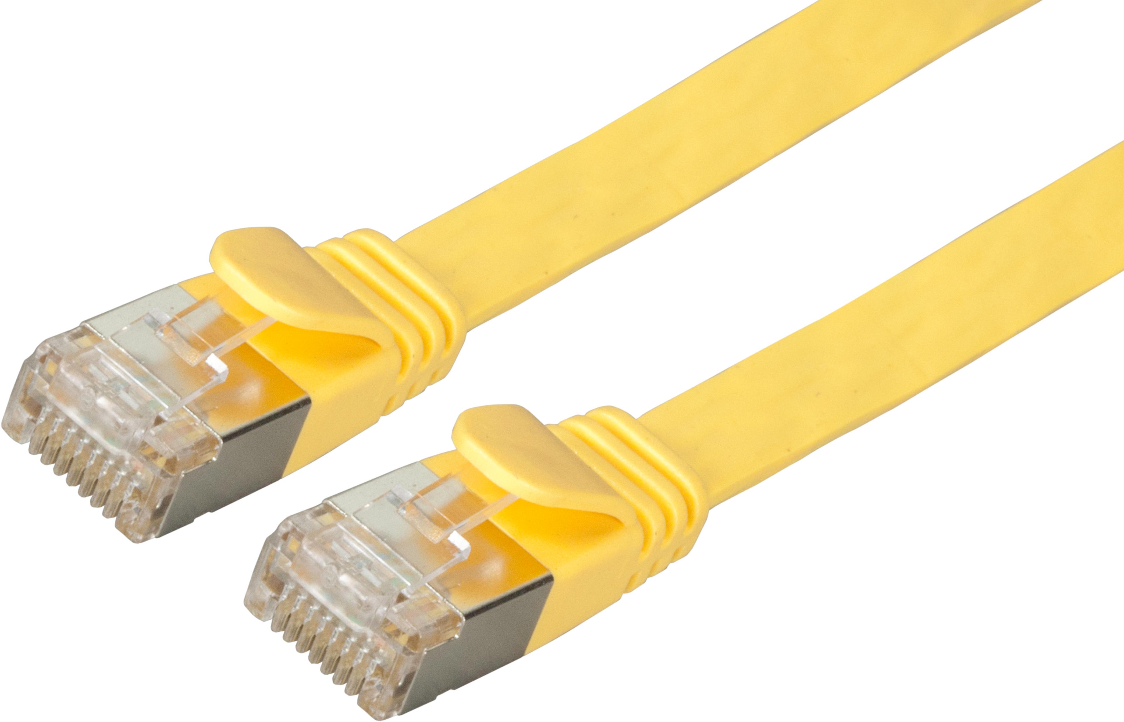 Patch Cable Flat RJ45 U/FTP Cat6a 0.25m