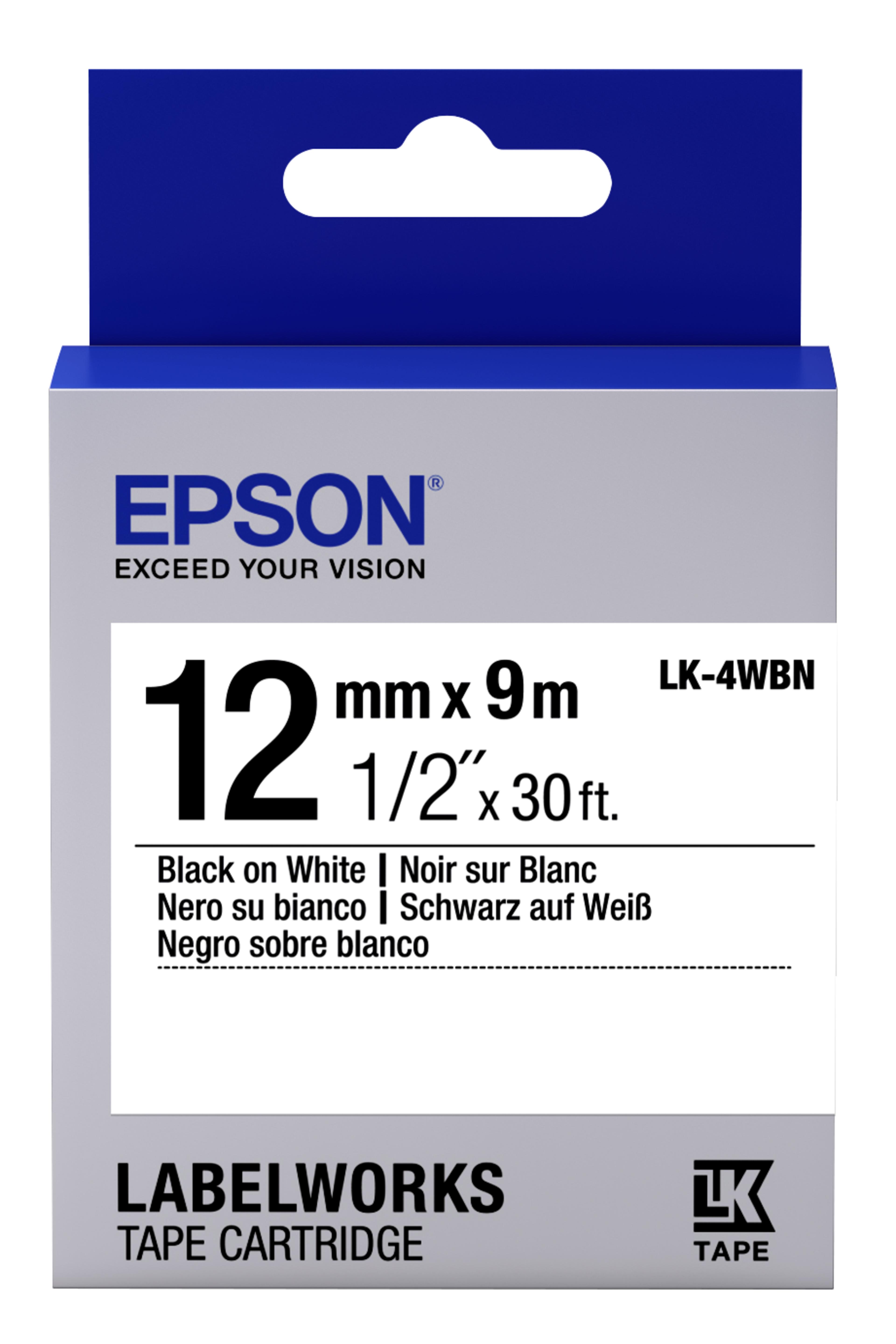 Epson LK-4WBN Label Tape 12mm