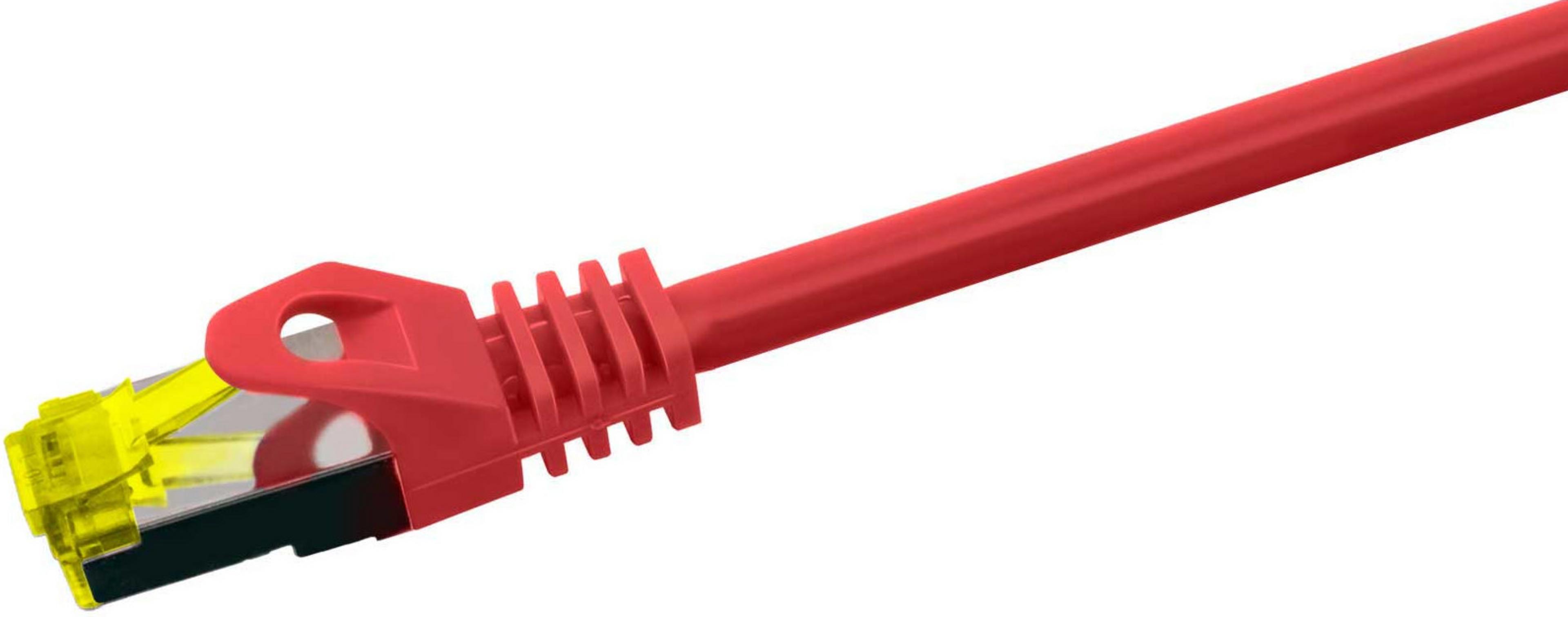 Câble patch Cat6A S/FTP RJ45, 10m, rouge
