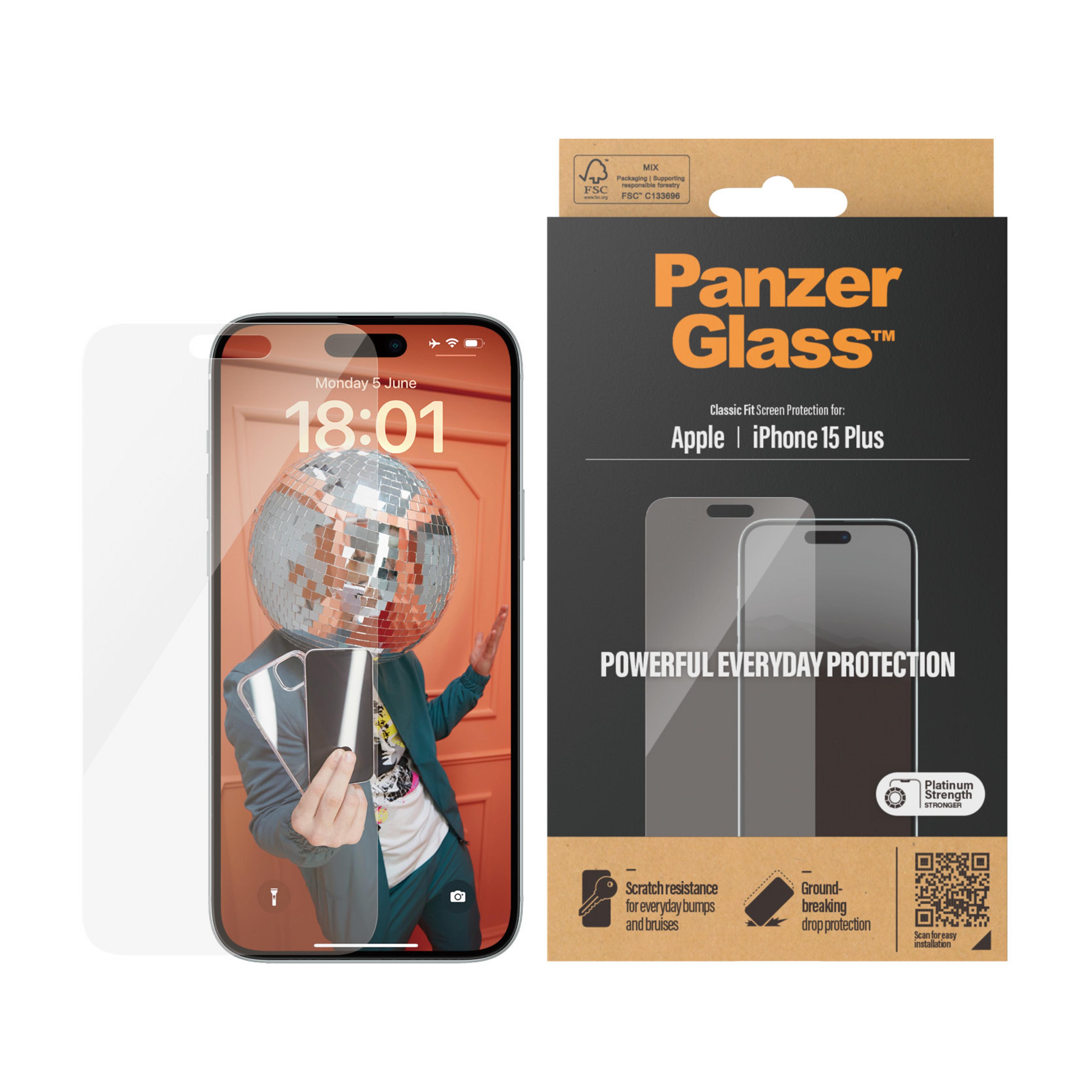 PanzerGlass Classic Fit iPhone 15 Plus