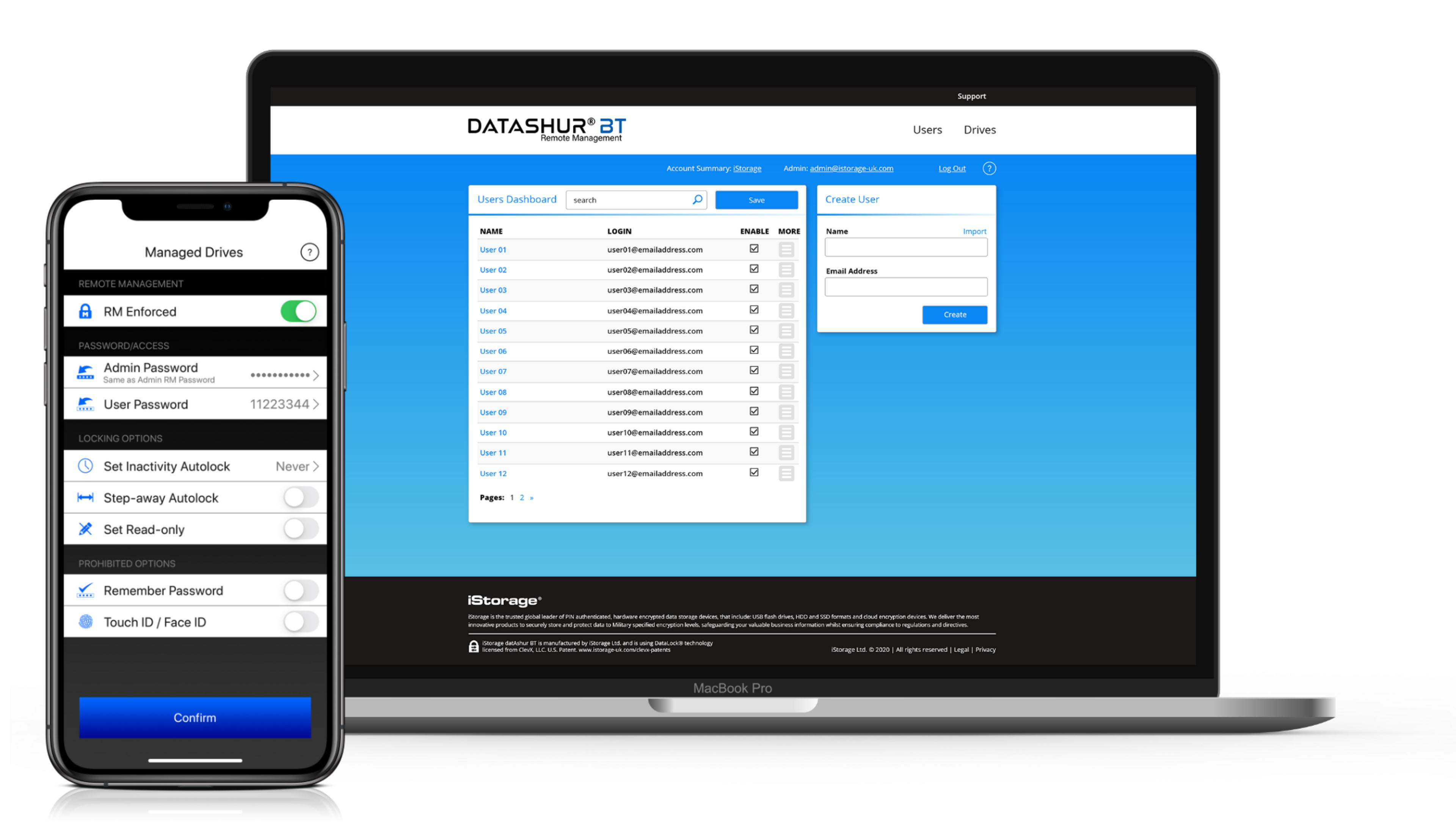iStorage datAshur BT 64 GB USB Stick