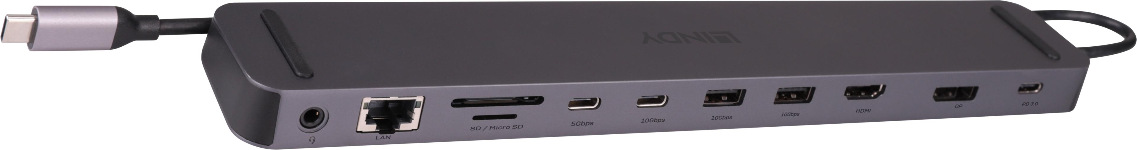 LINDY USB-C - HDMI+DP Dock