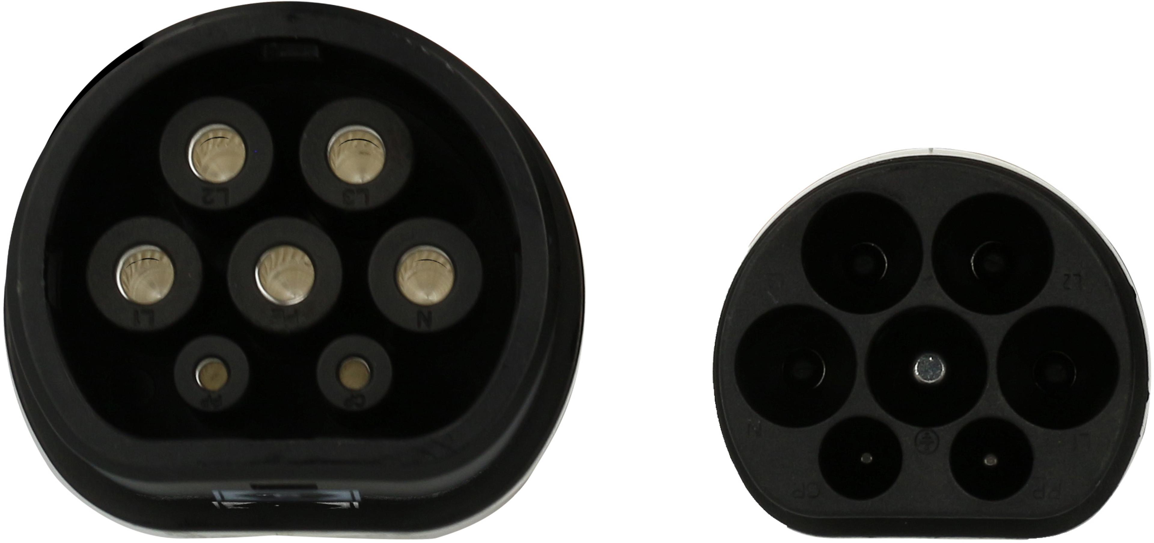 Type2 Car Charge Cable 11kW Spiral 5m