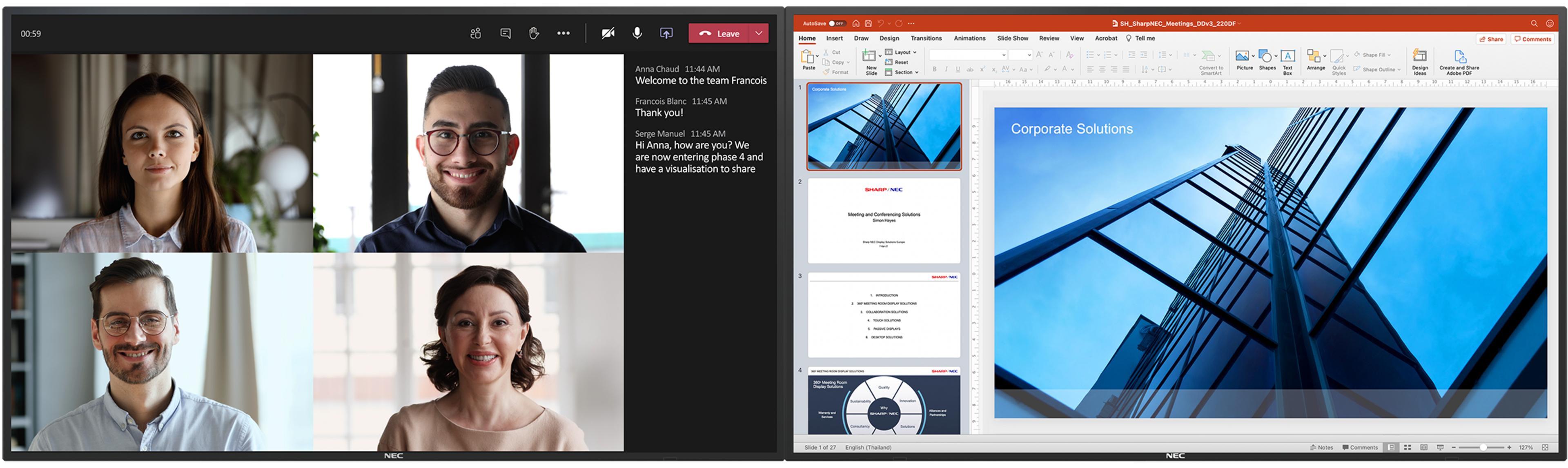 NEC 163.8cm/64.5" Du-Co Room System