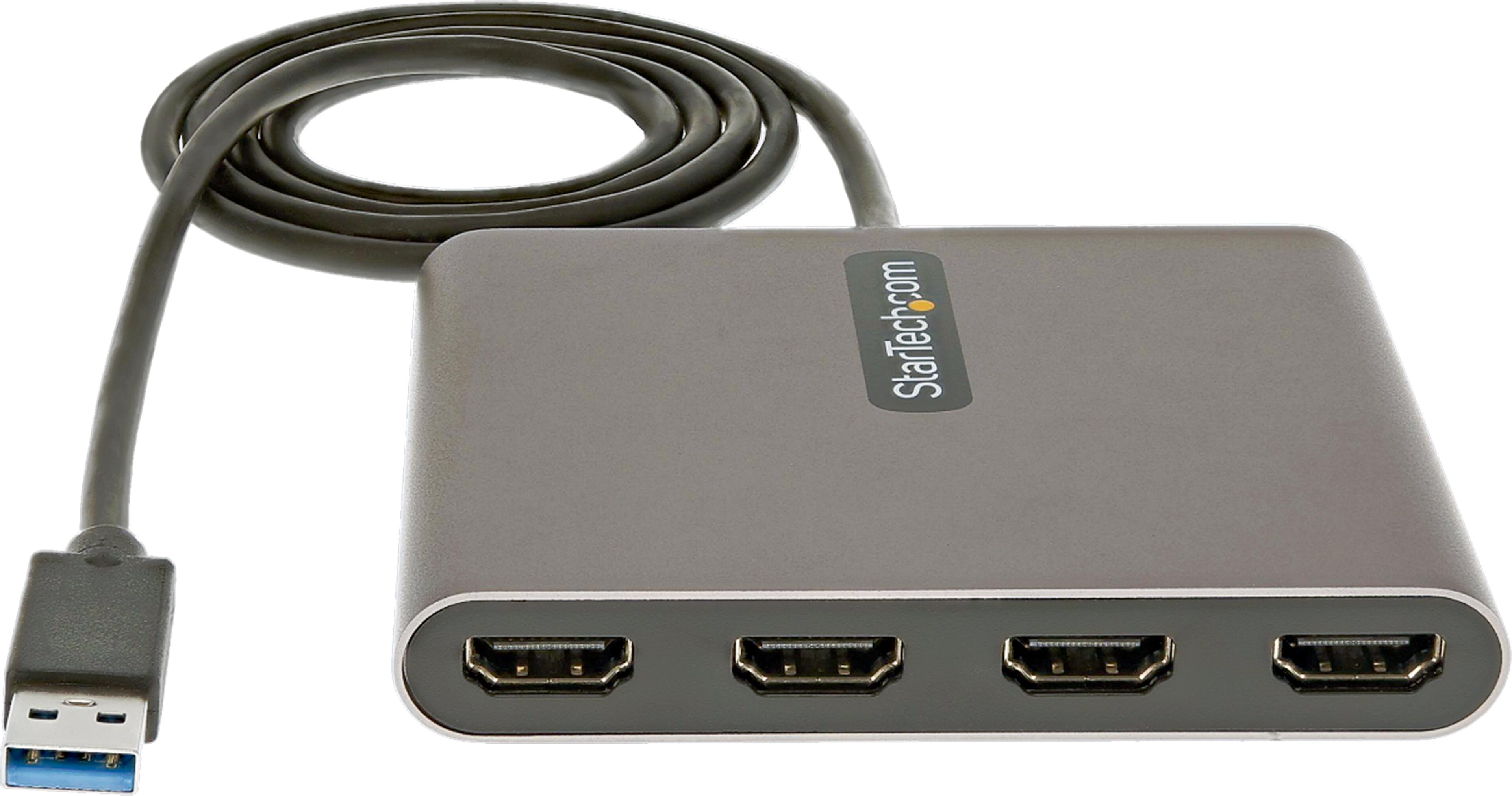 Adaptér USB typ A kon. - 4x HDMI zdírka
