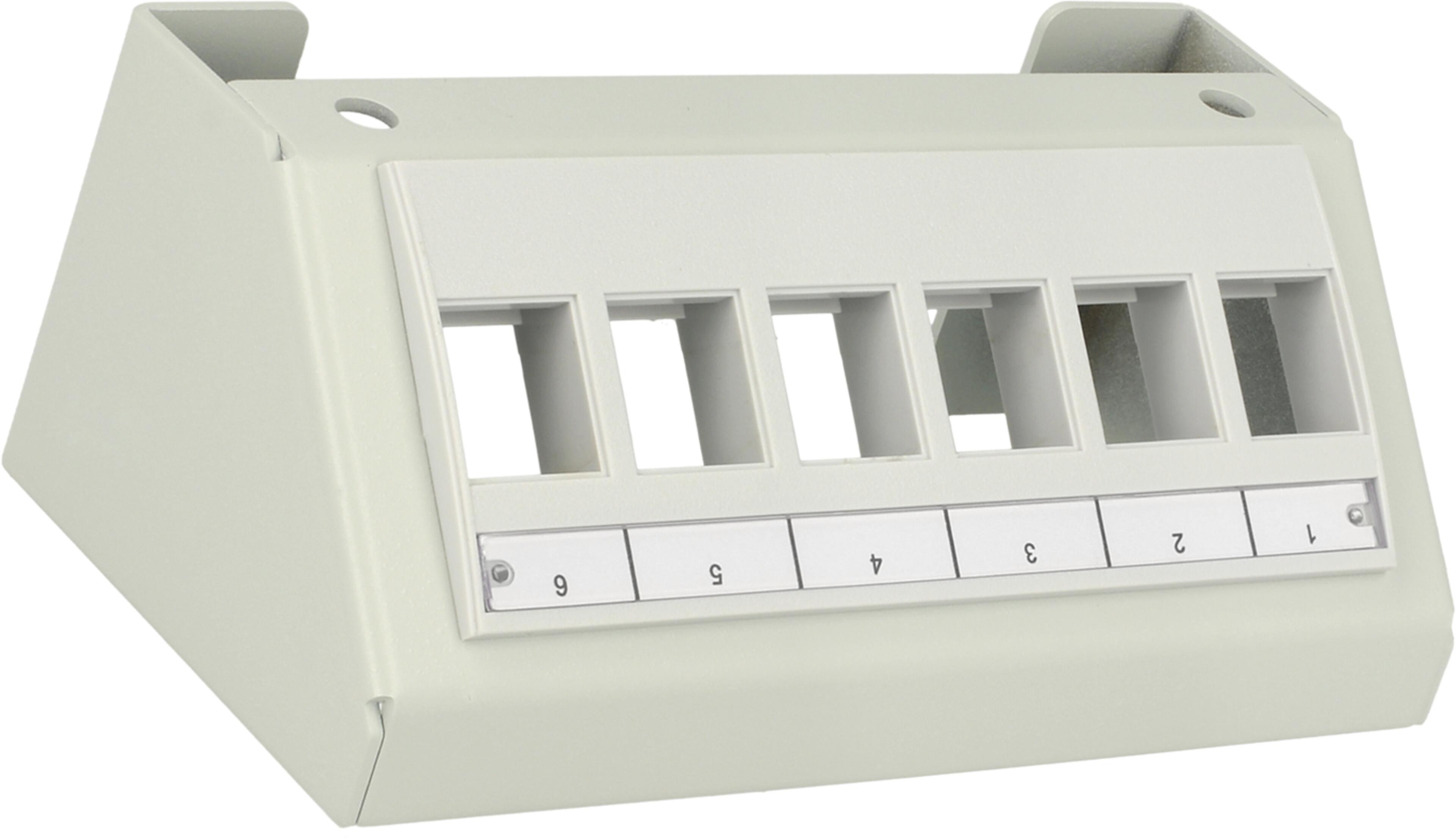 Supporto Keystone Jack 6 porte grigio