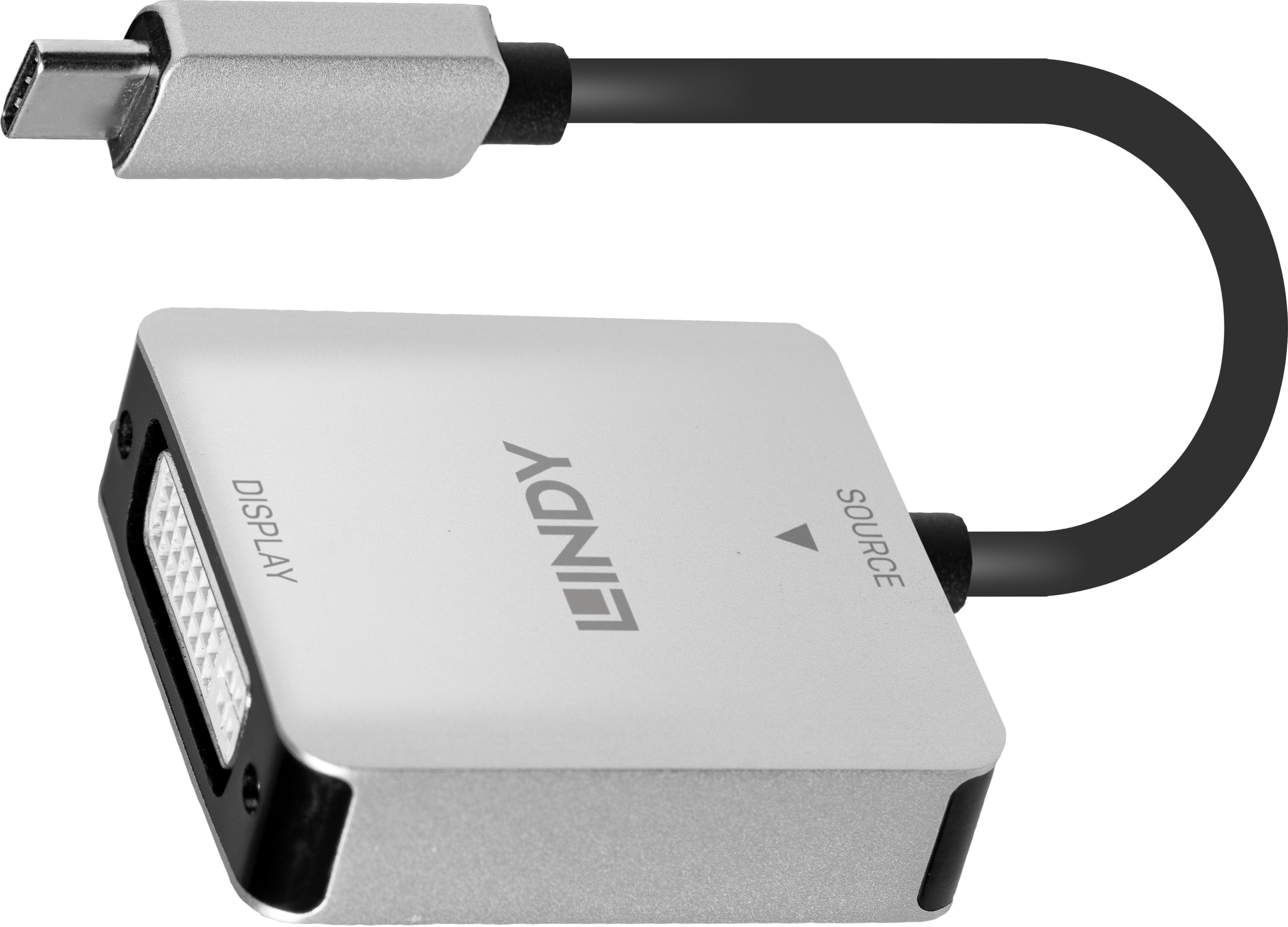 Adapter USB C/m - DVI-D/USB/f 0.12m