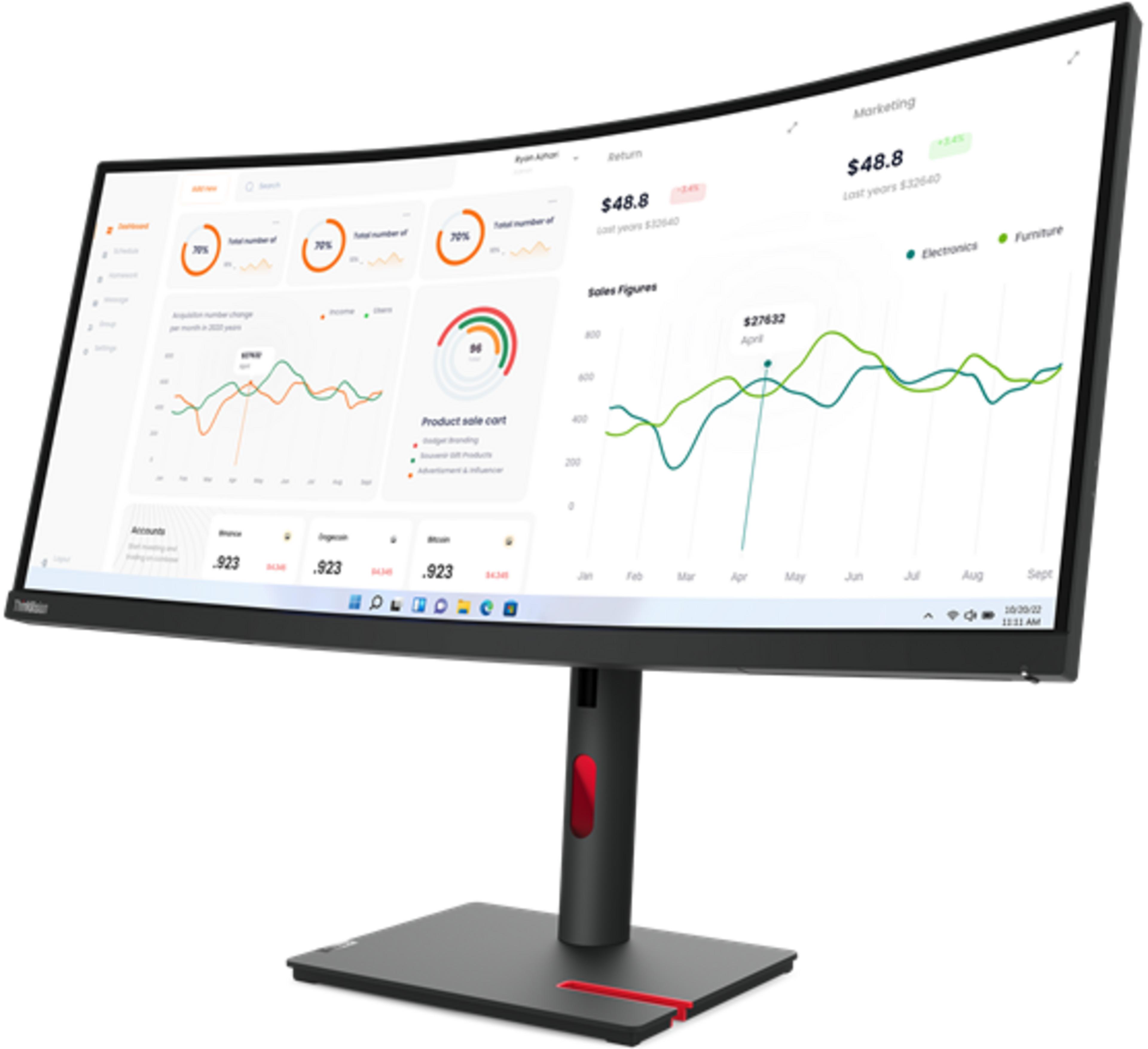 Lenovo ThinkVision T34w-30 Monitor