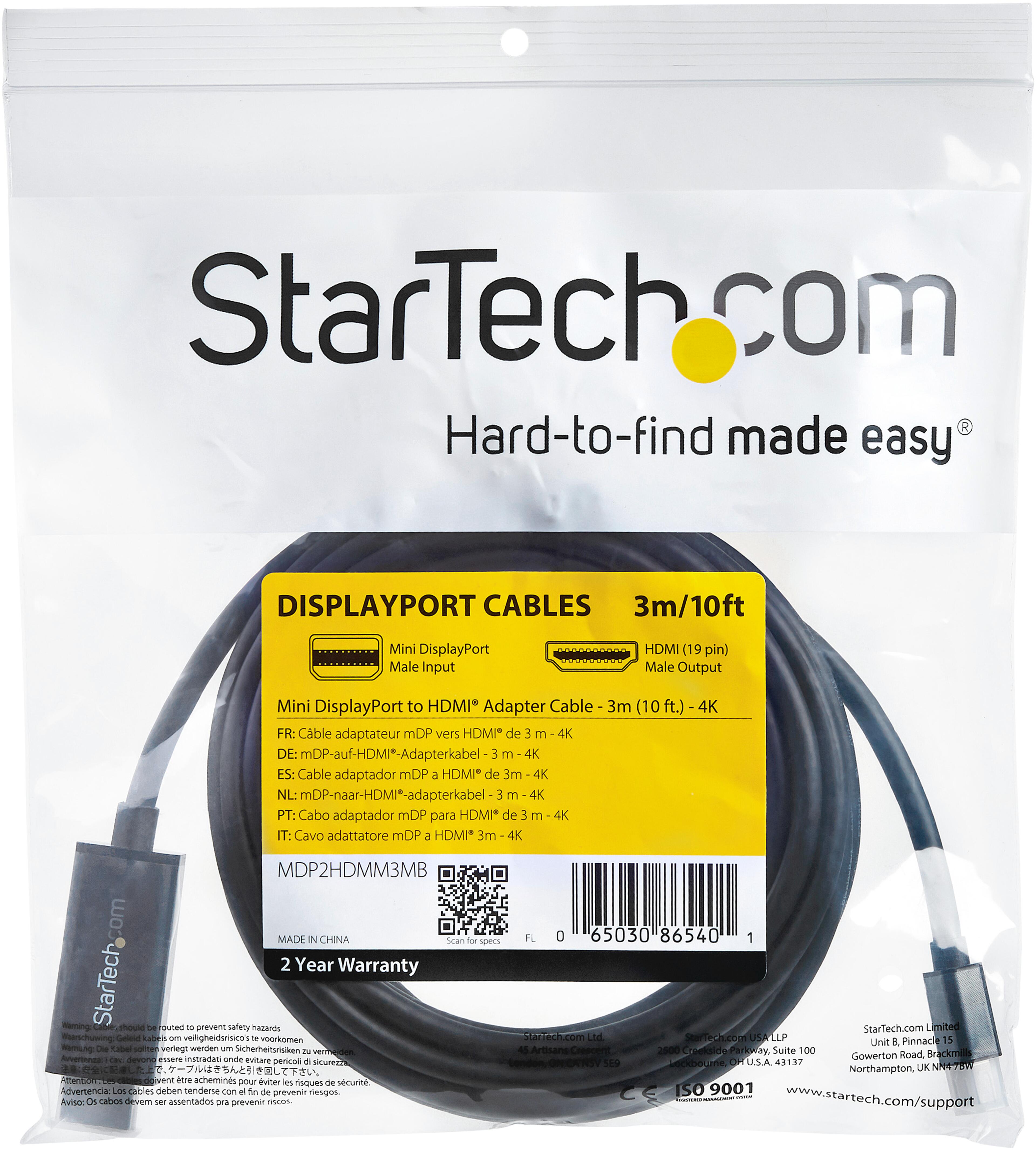 StarTech Mini DP - HDMI Cable 3m