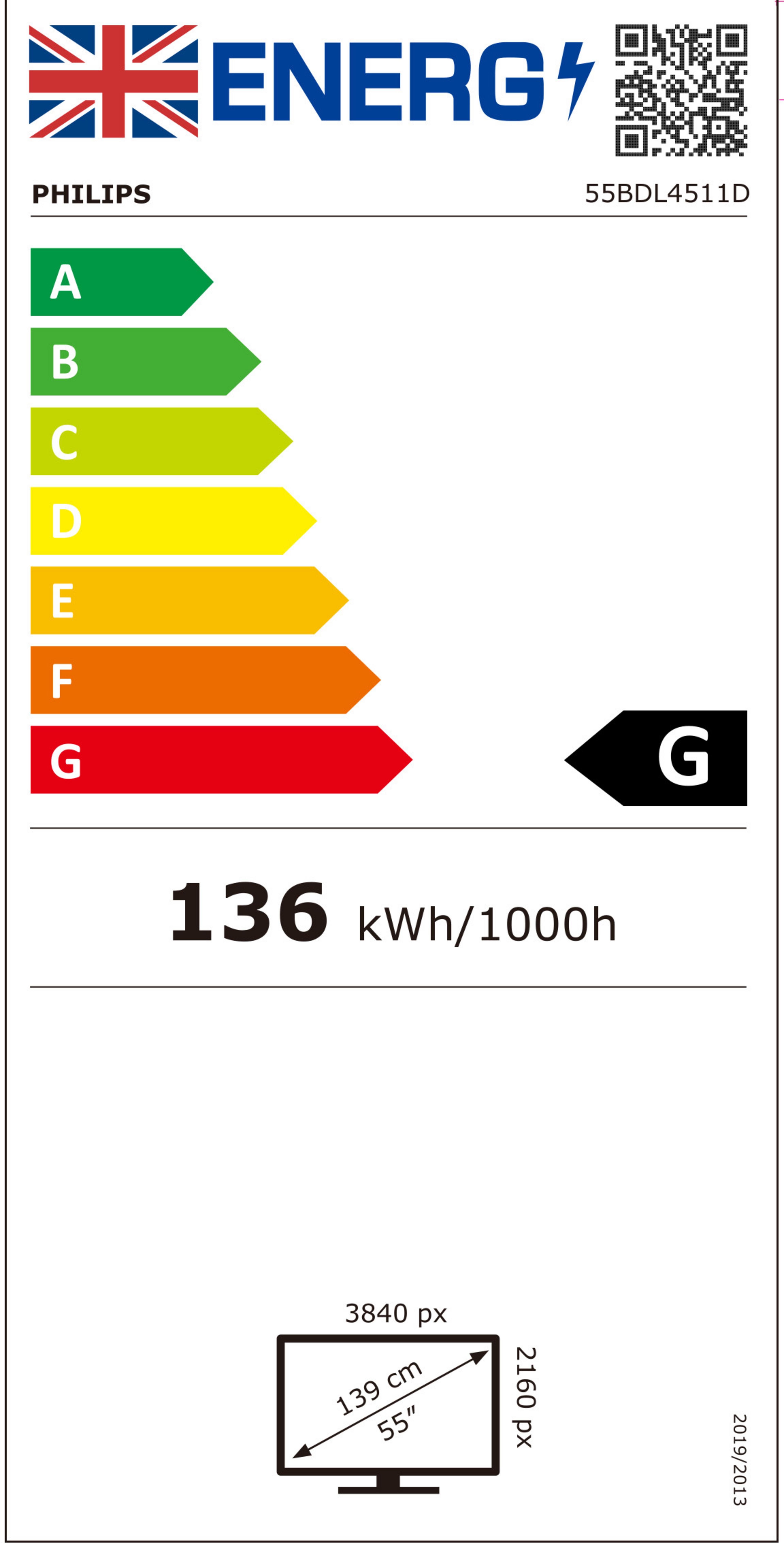 Philips 55BDL4511D Display