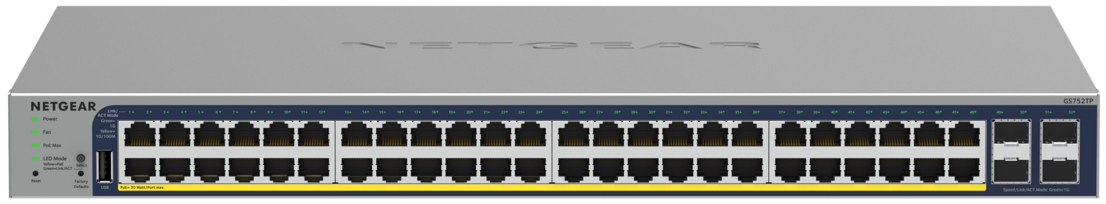NETGEAR GS752TPv3 PoE+ Switch