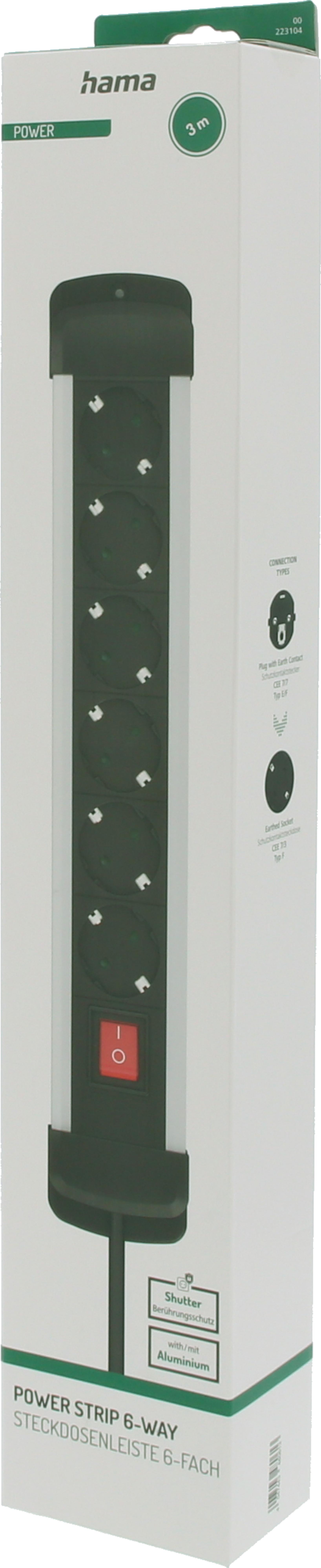 Power Strip 6-way 3m w/ Switch