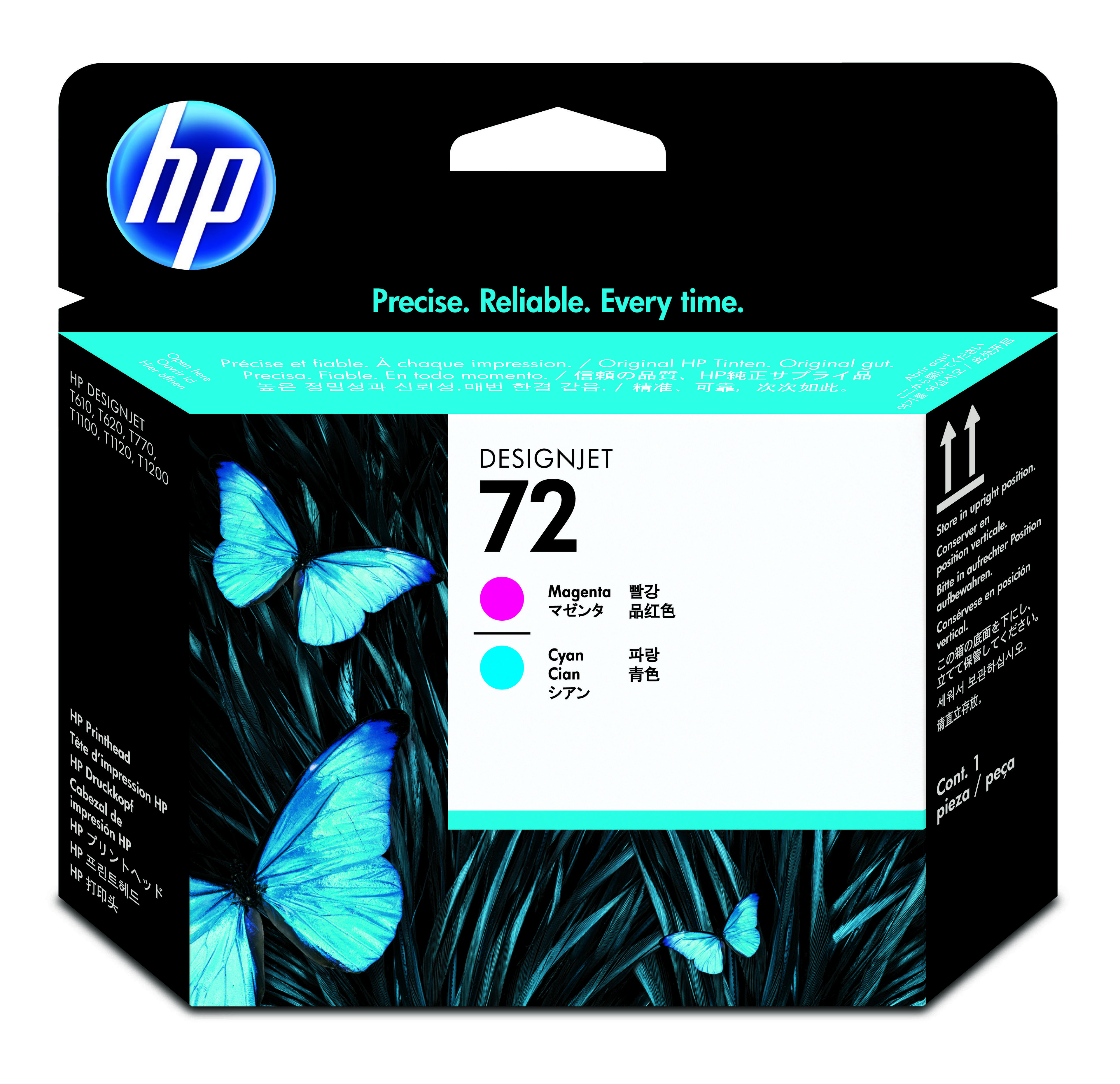 Cabeça impressão HP 72, magenta e ciano