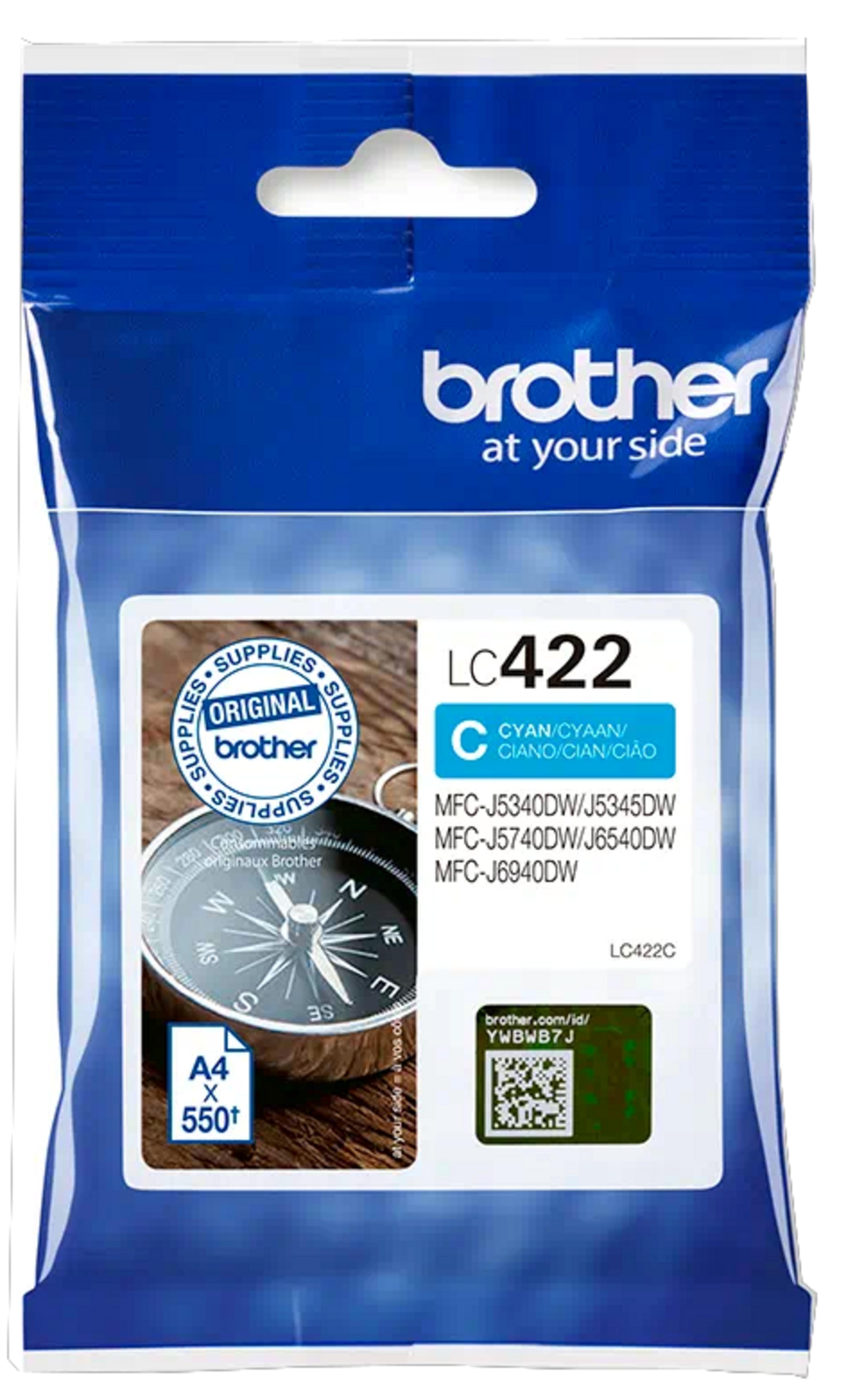 Encre Brother LC-422C, cyan