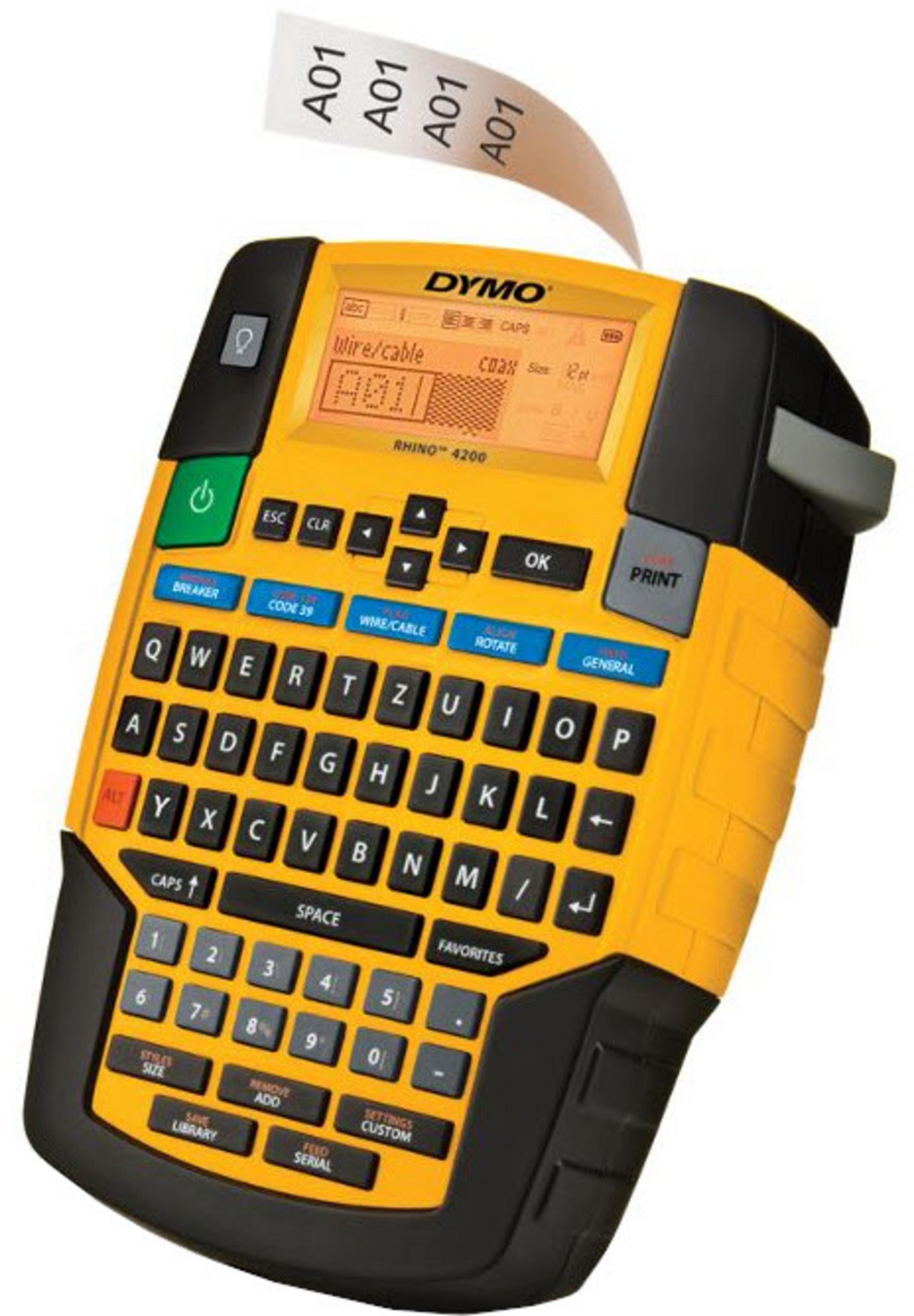 Dymo Rhino 4200 Beschriftung