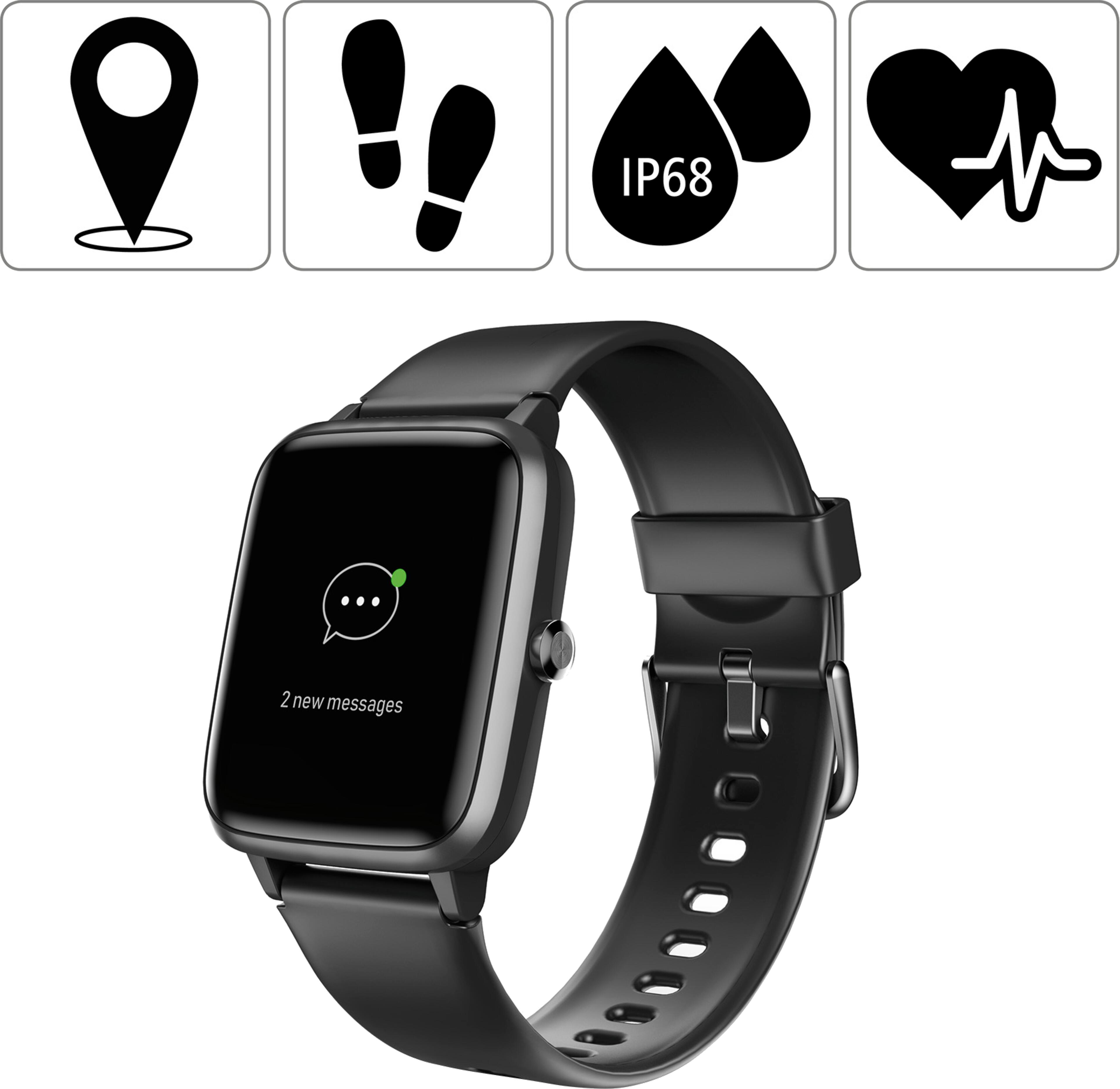 Hama Fit Watch 5910 GPS 37 mm, noir